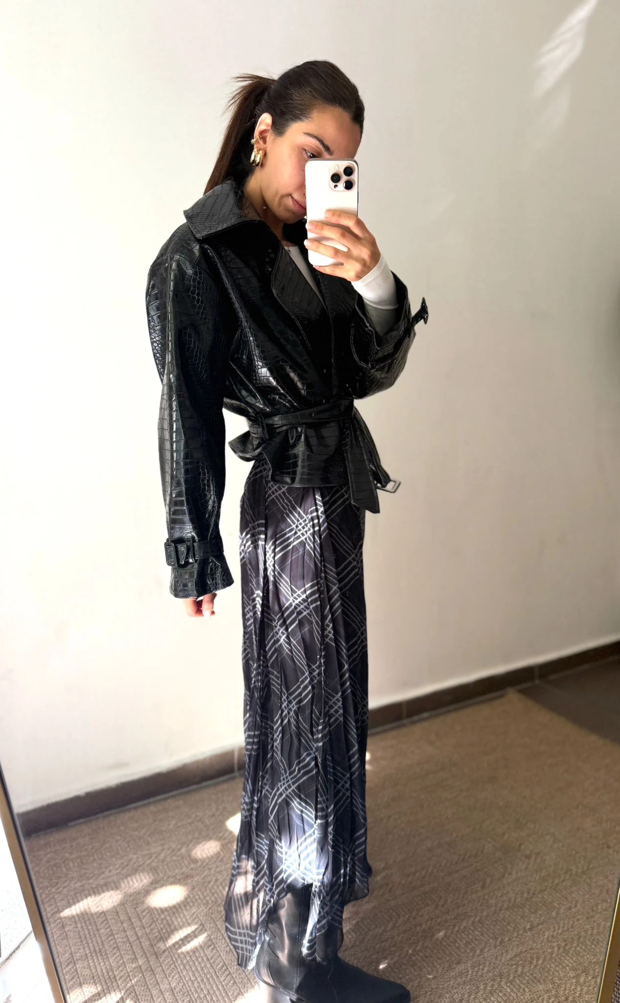 EKOSE ŞİFON ASİMETRİK ETEK - Antrasit