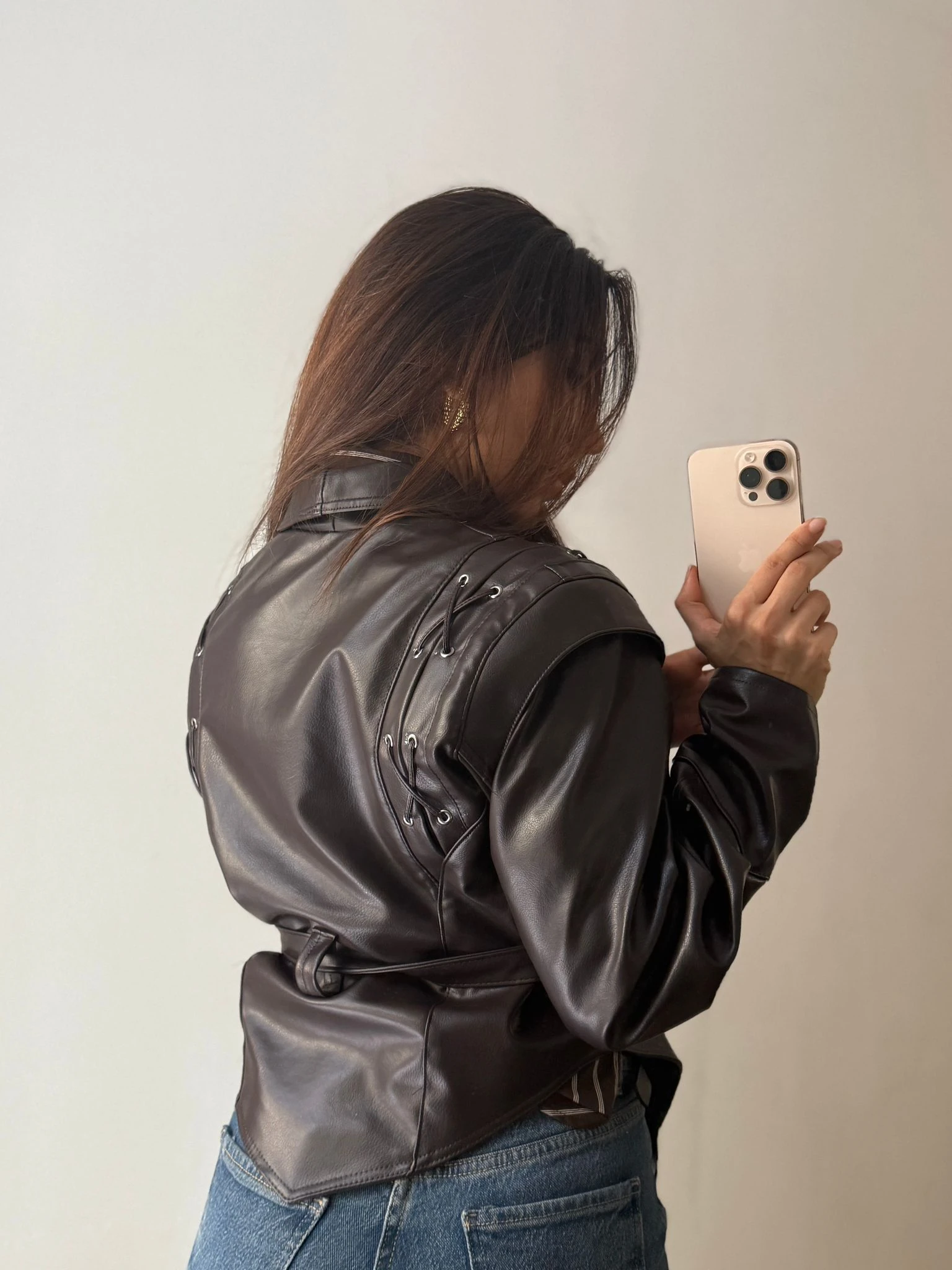 TASARIM MİLAN DERİ CEKET - Kahve