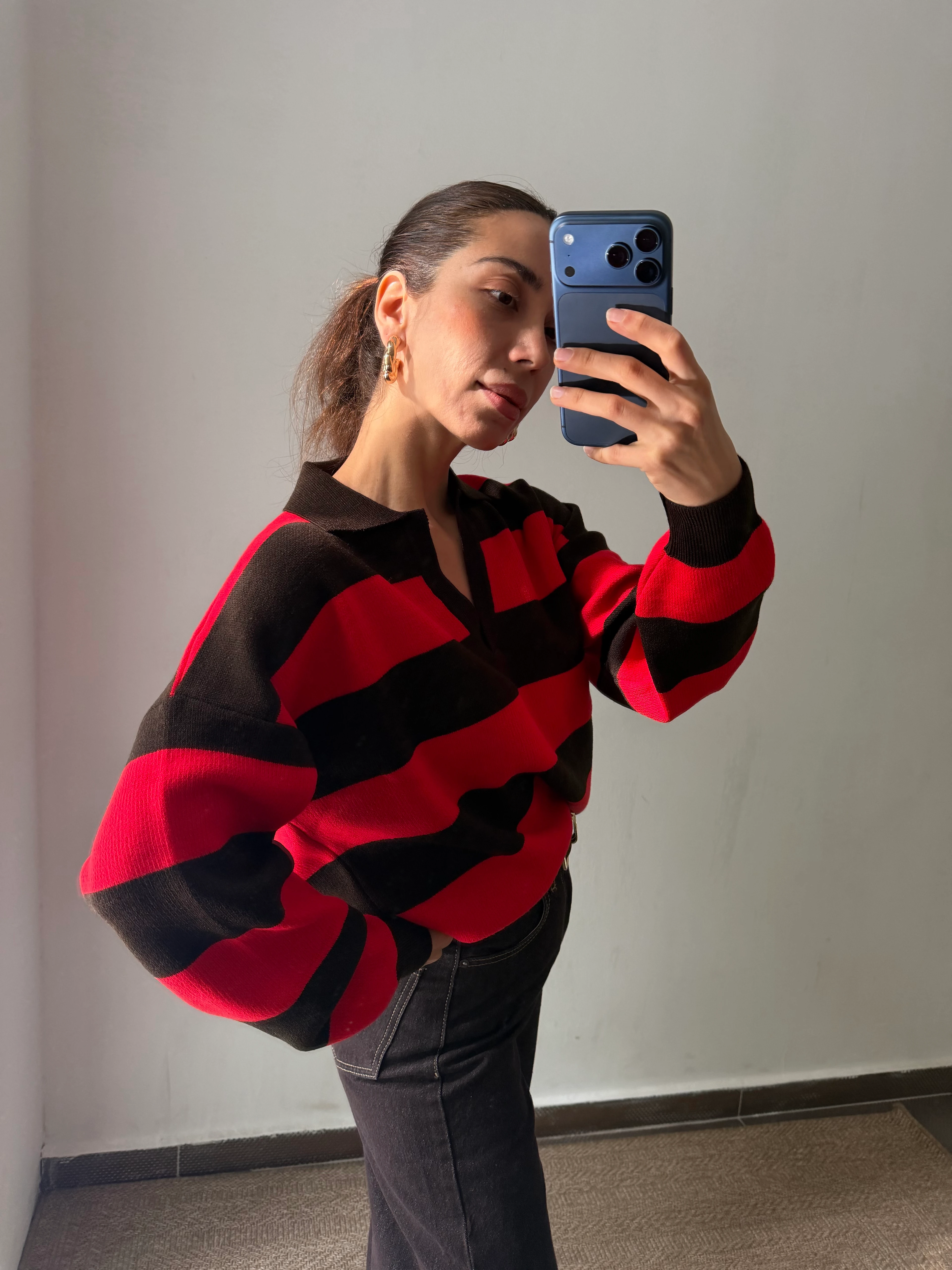 KALIN ÇİZGİLİ POLO YAKA 