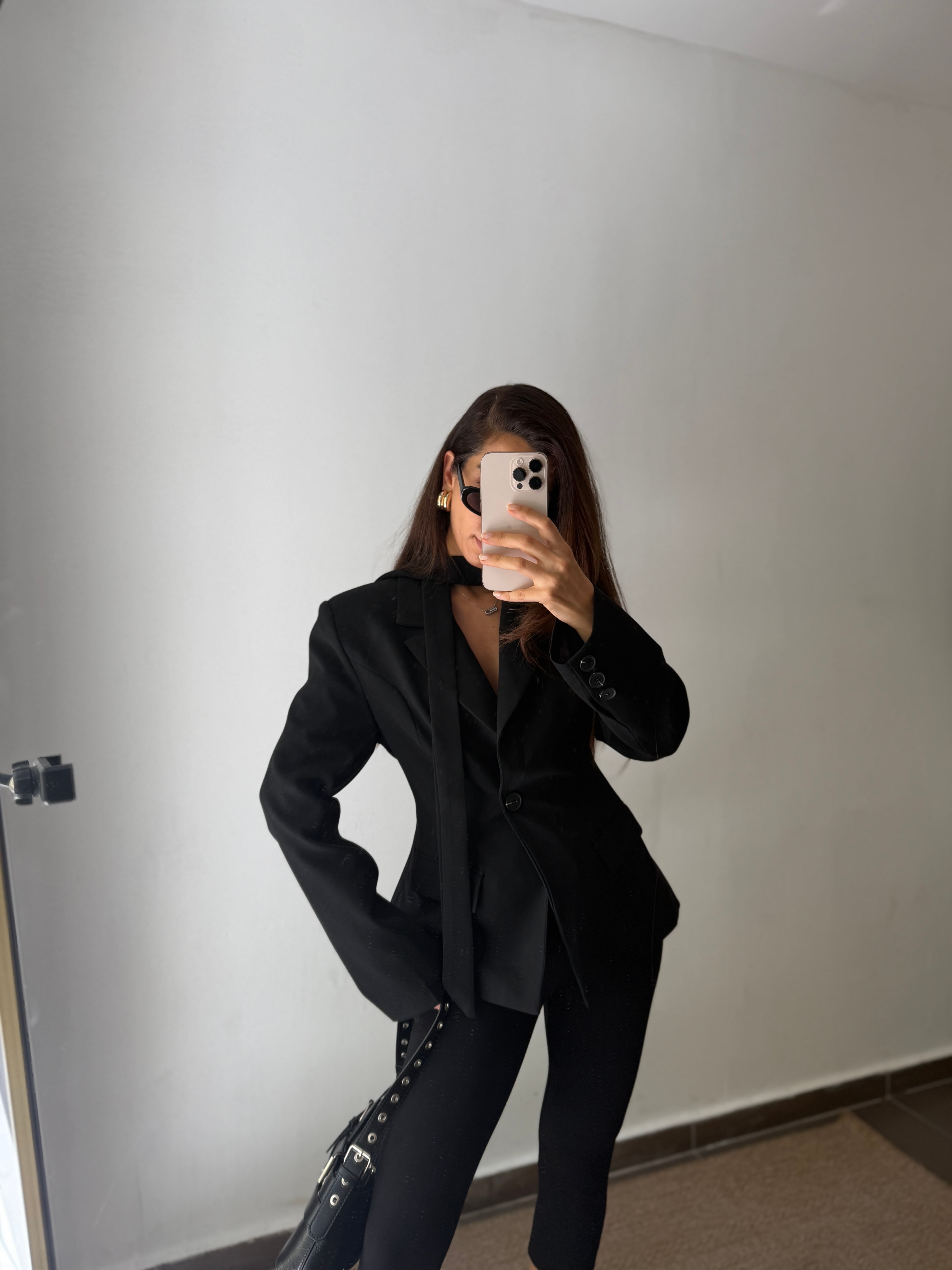 BELDEN OTURMALI FULARLI BLAZER 