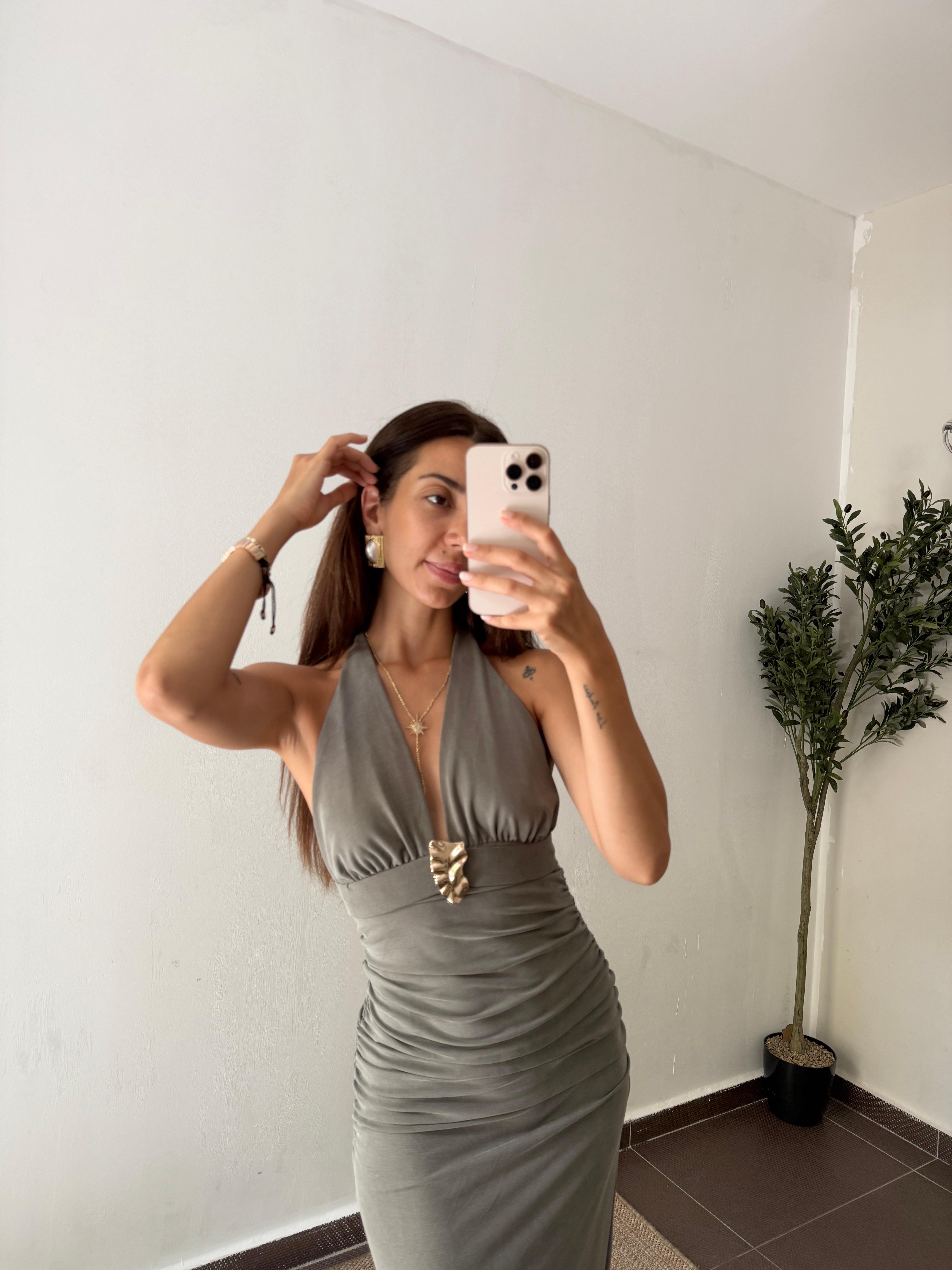 GOLD DETAY COLETTE ELBISE h