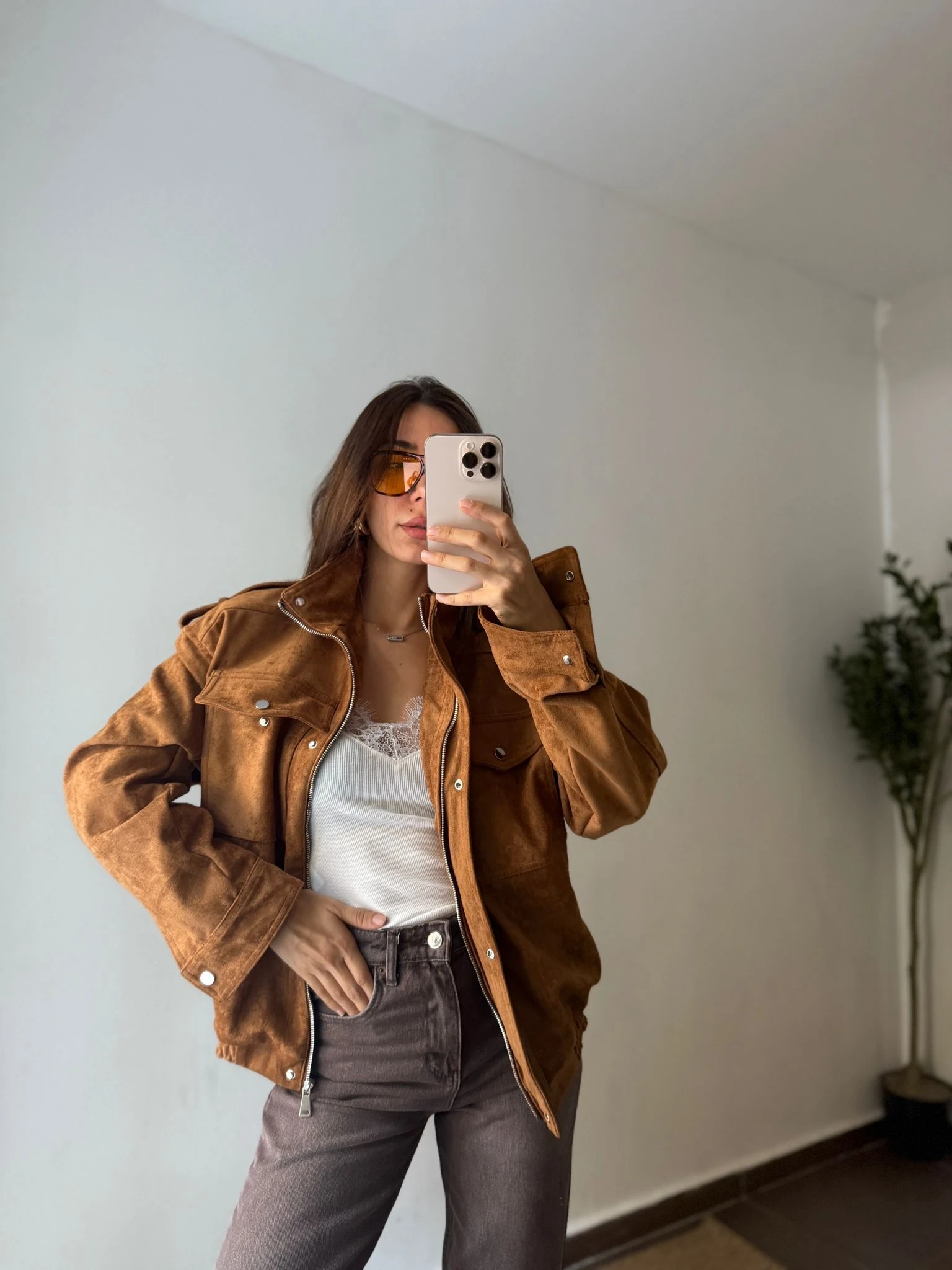 PREMİUM SÜET CEKET GAİ - Kahve