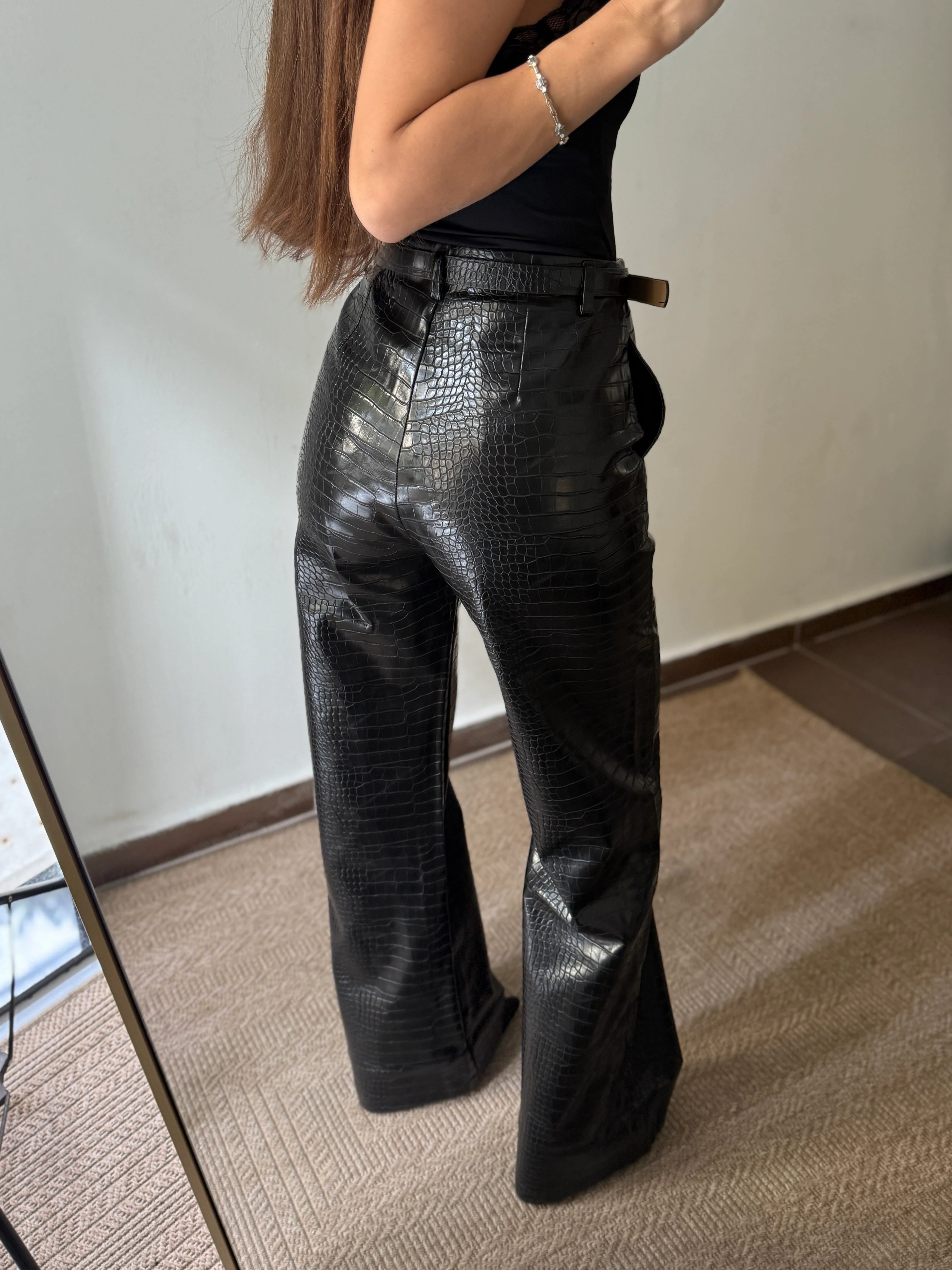 KROKO DERİ PANTOLON