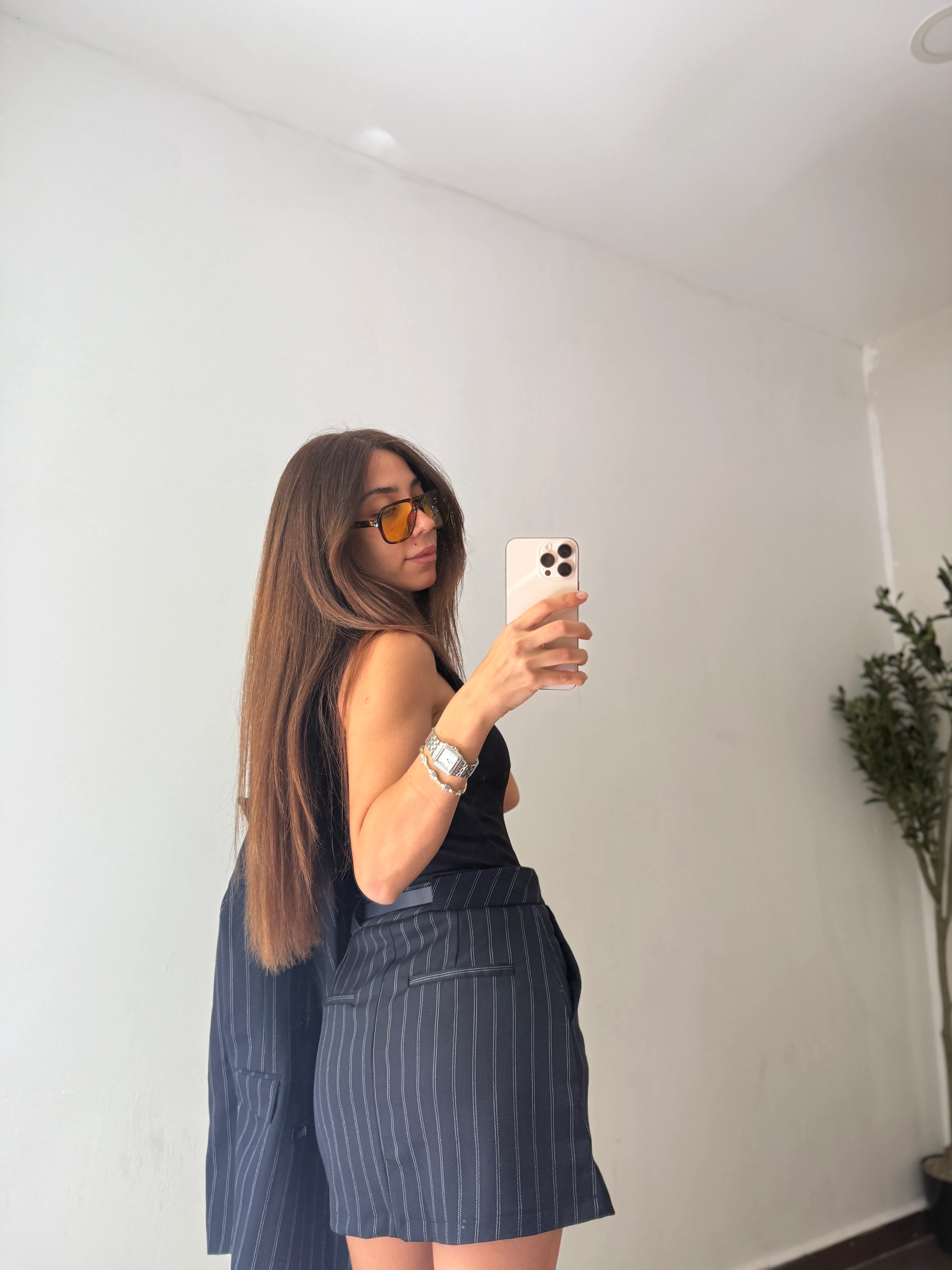 ÇİZGİLİ ŞORT ETEK 