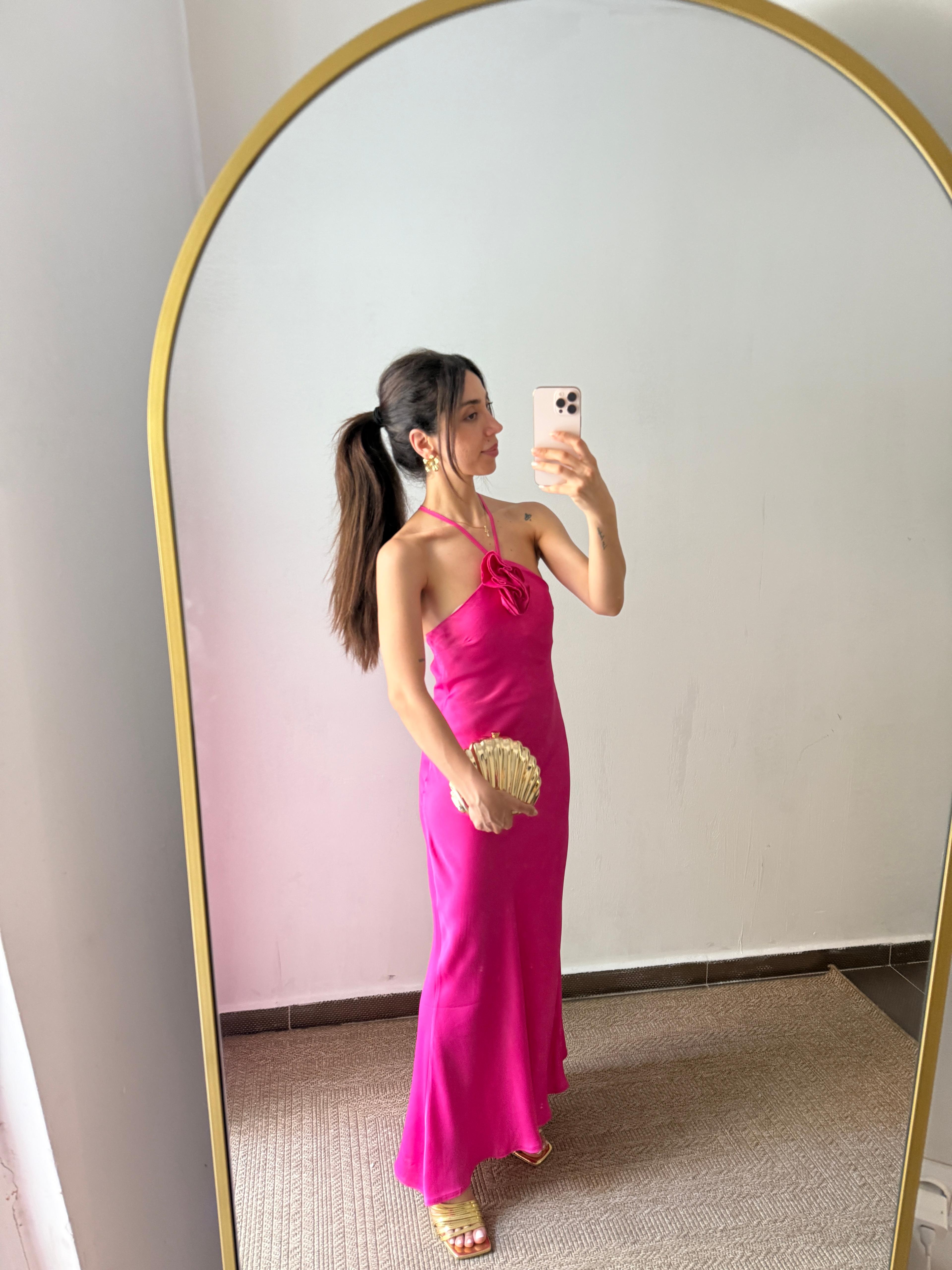 FUŞYA SATEN ELBİSE