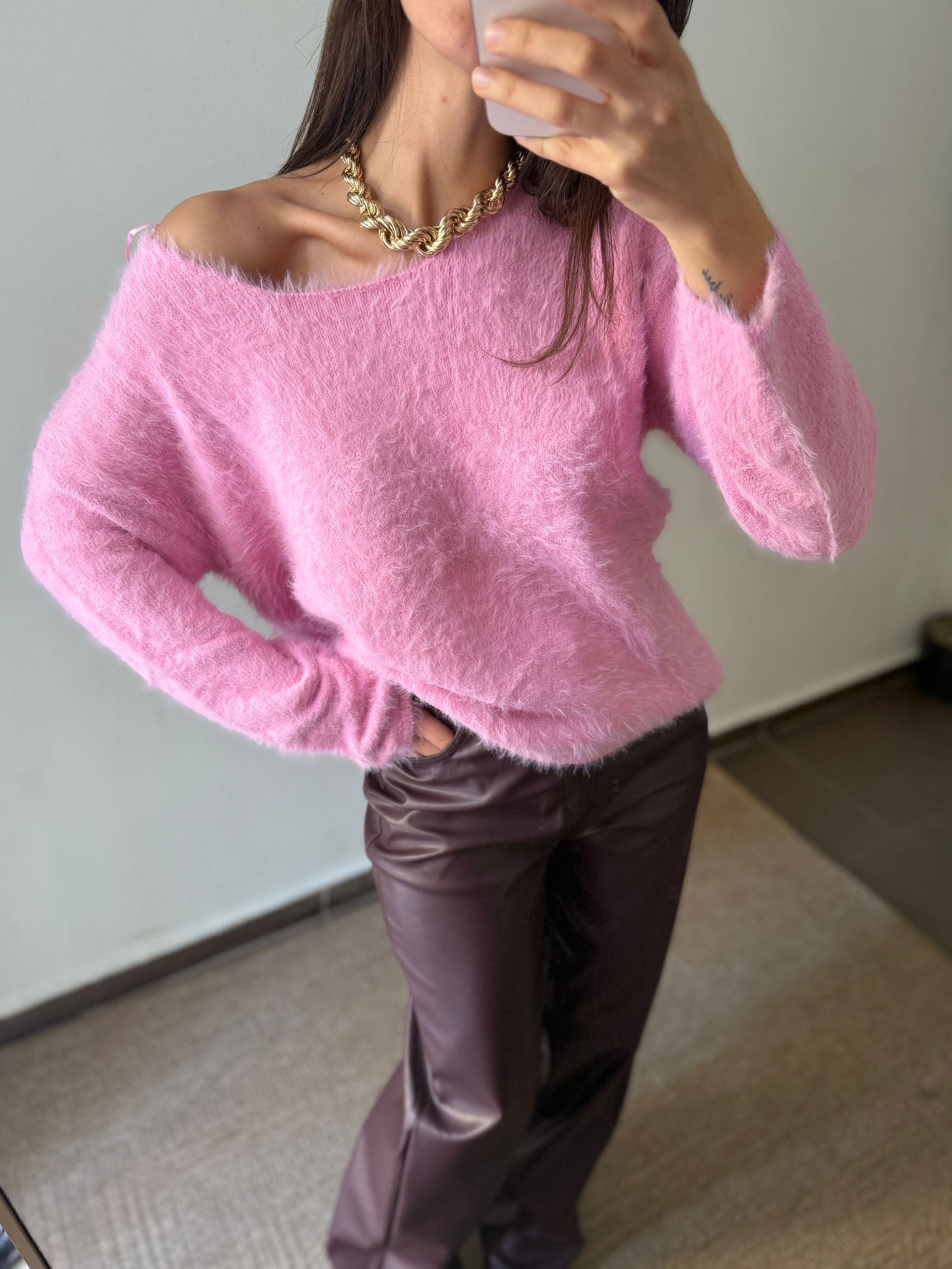 YUMOŞ KAZAK  - Pembe