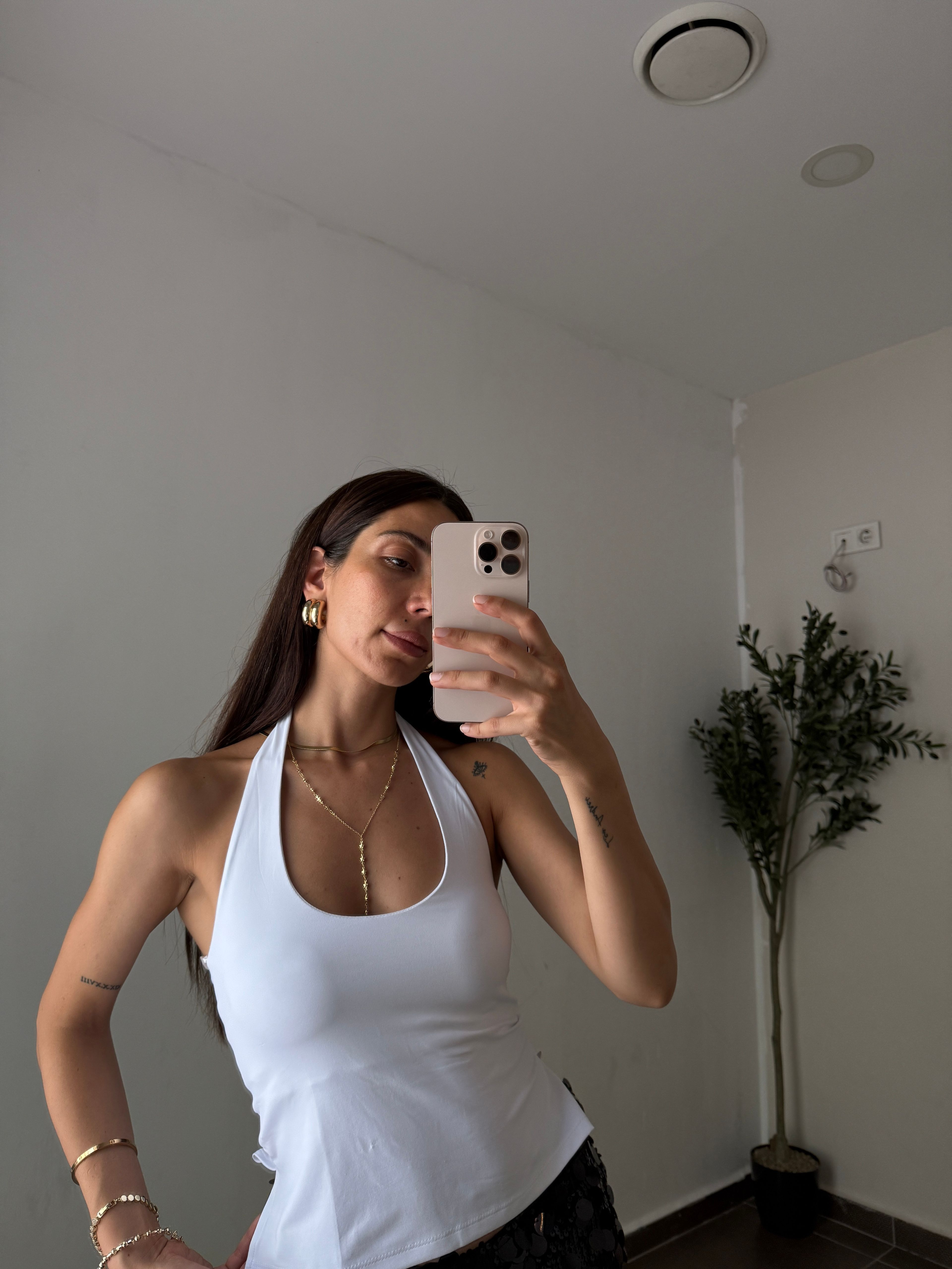 HALTER YAKA BLUZ 