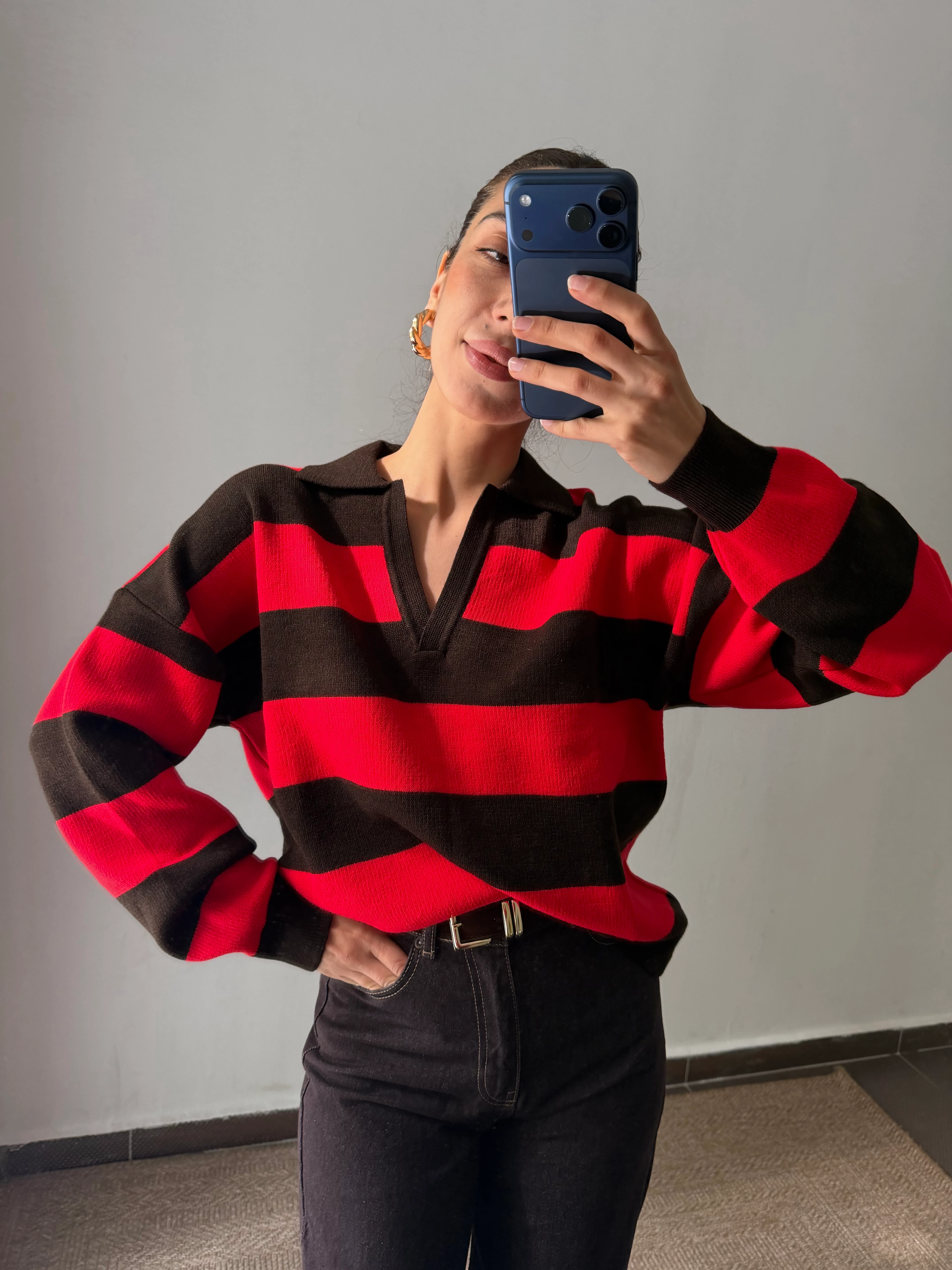 KALIN ÇİZGİLİ POLO YAKA 