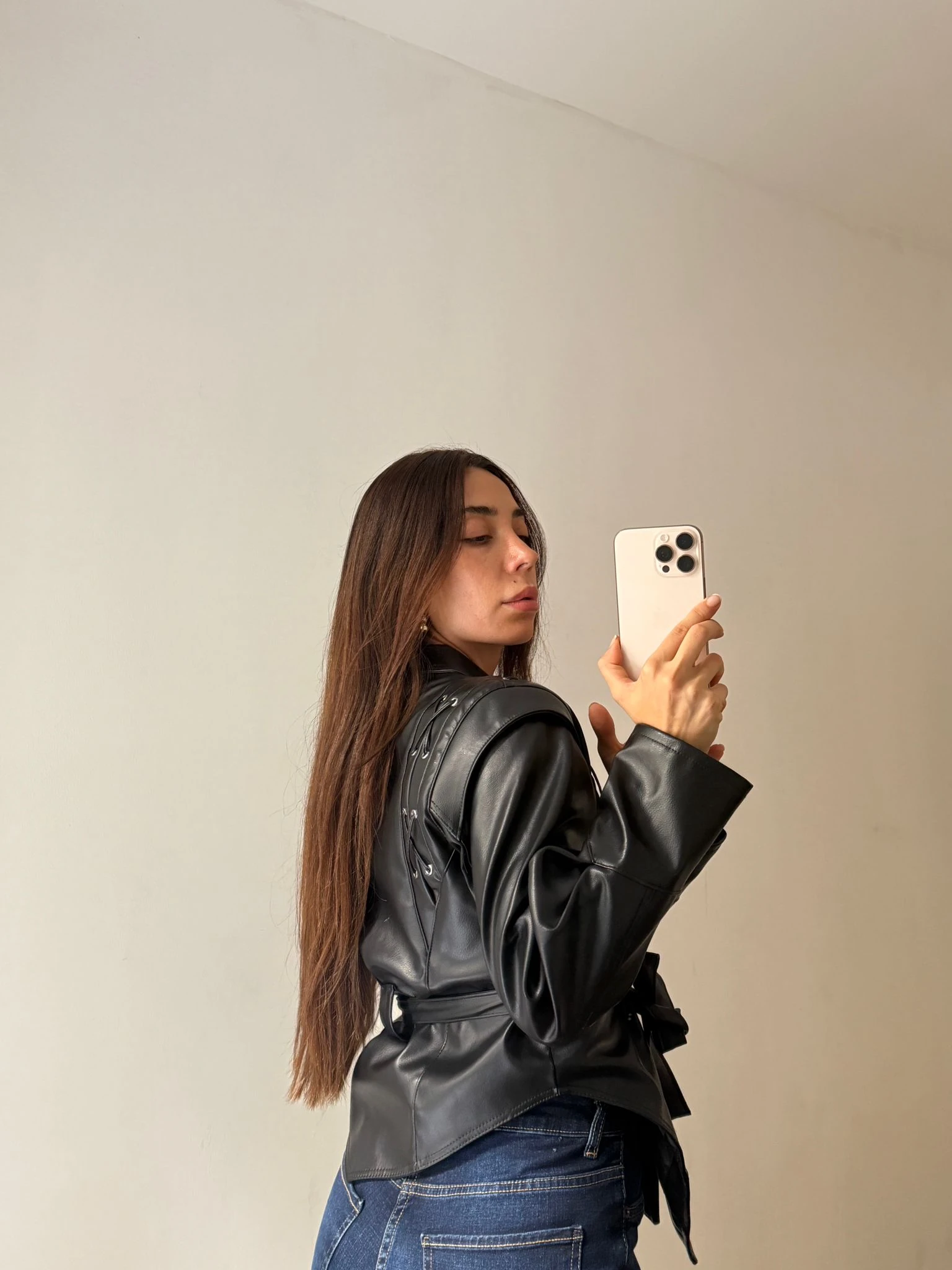 TASARIM MİLAN DERİ CEKET - Siyah