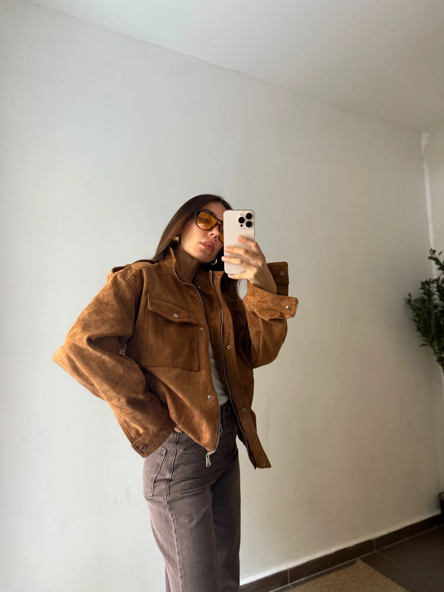 PREMİUM SÜET CEKET GAİ - Kahve