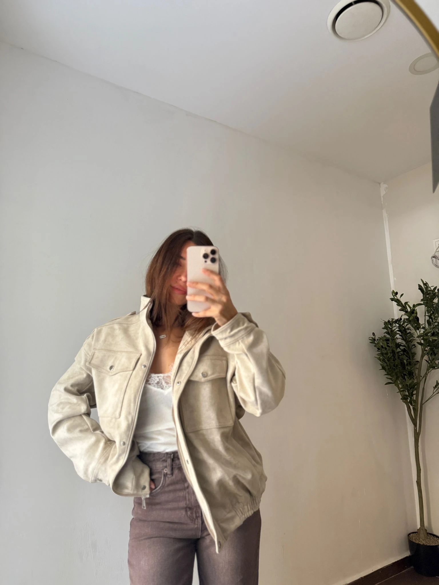 PREMİUM SÜET CEKET GAİ - Taş