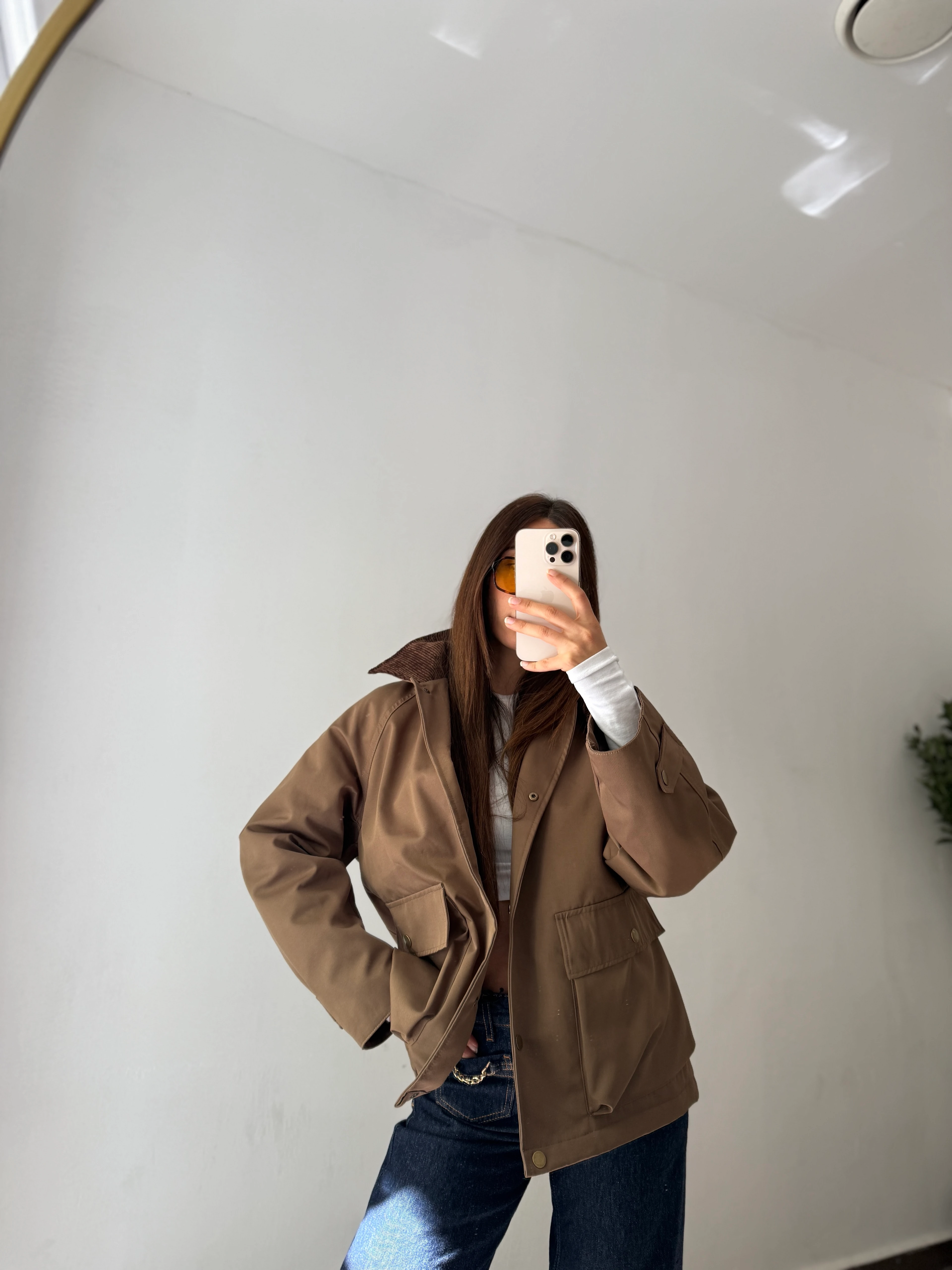 KADİFE YAKA DETAYLI CEKET 