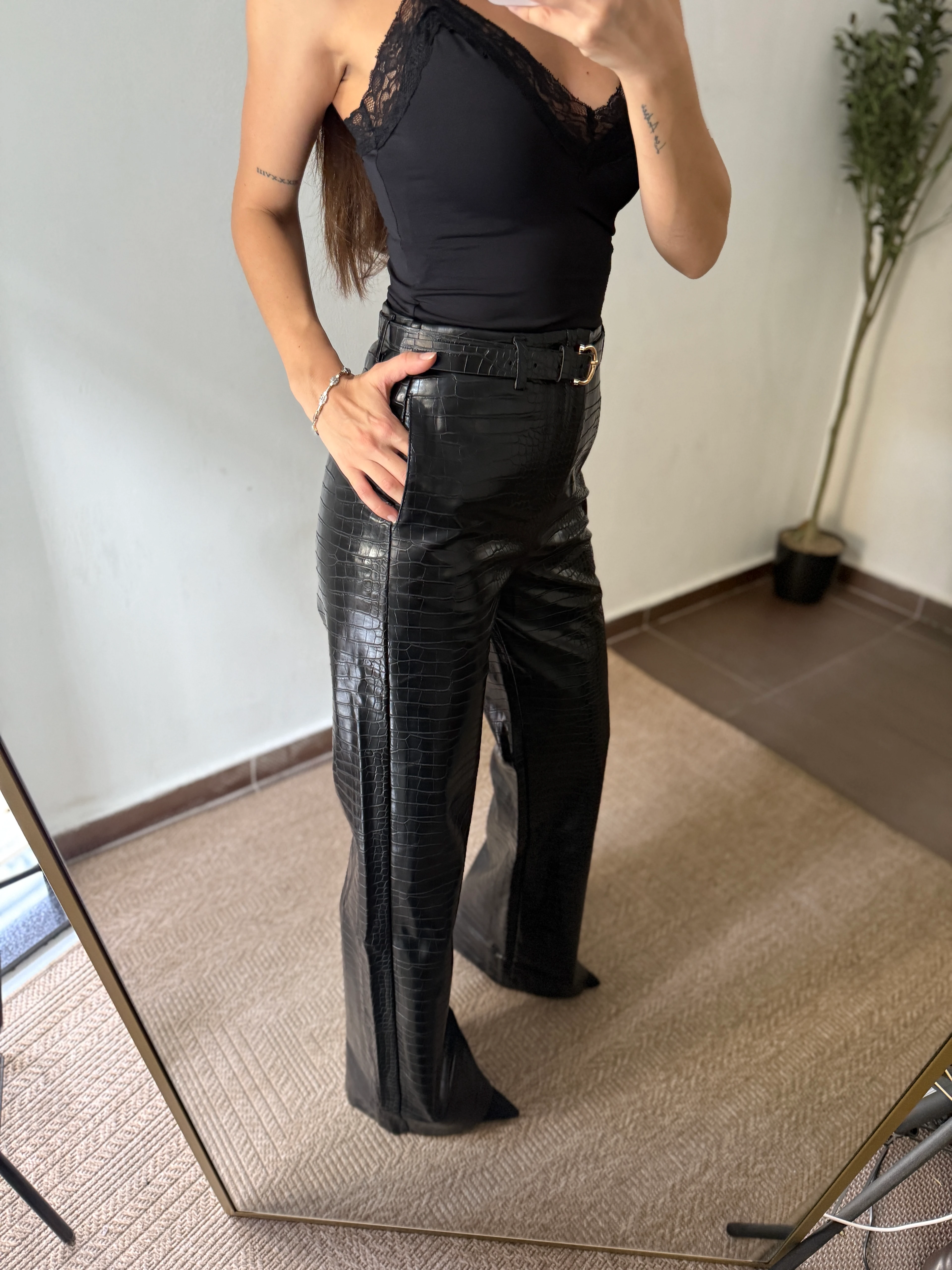 KROKO DERİ PANTOLON