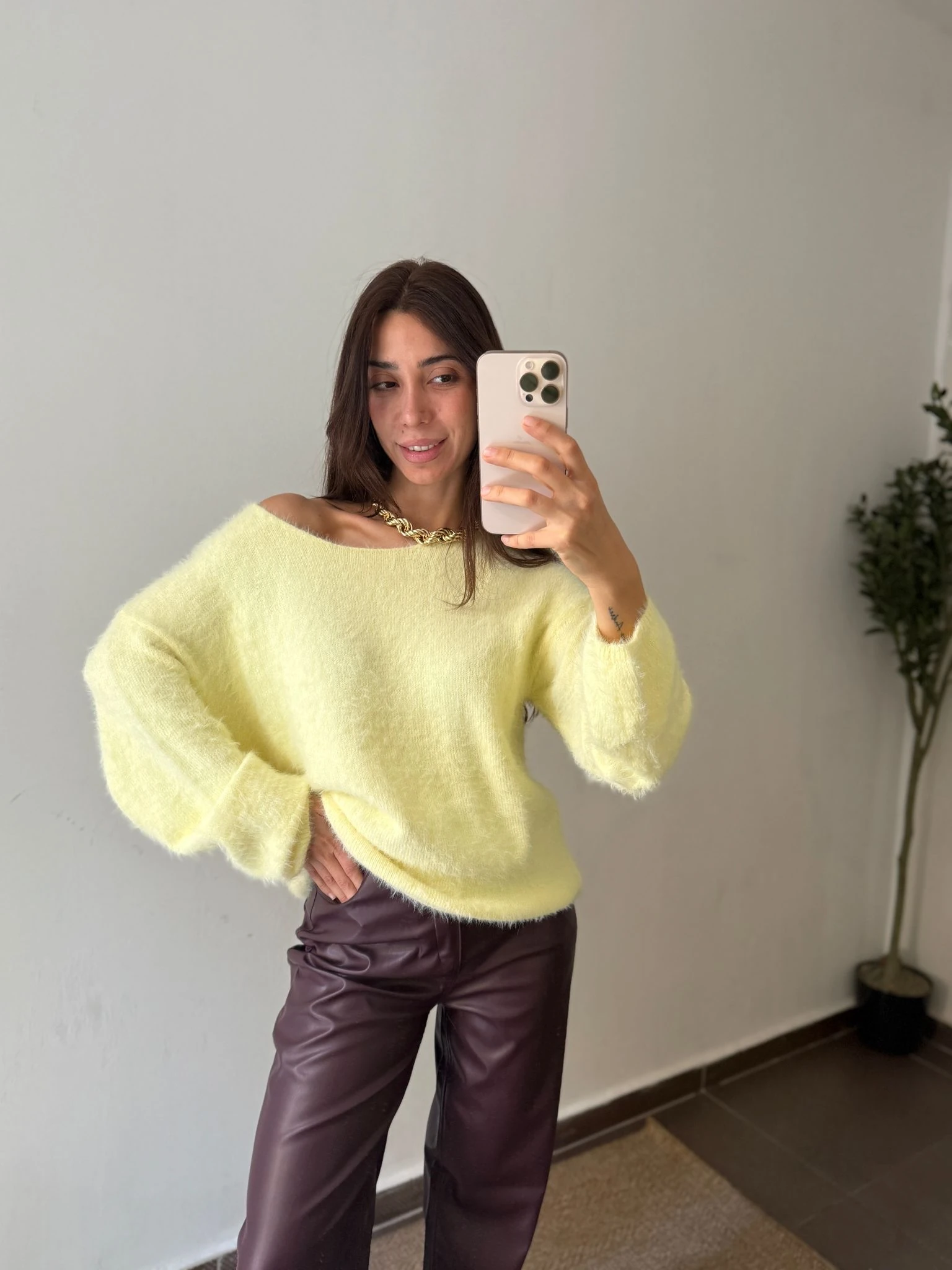 YUMOŞ KAZAK  - Sarı