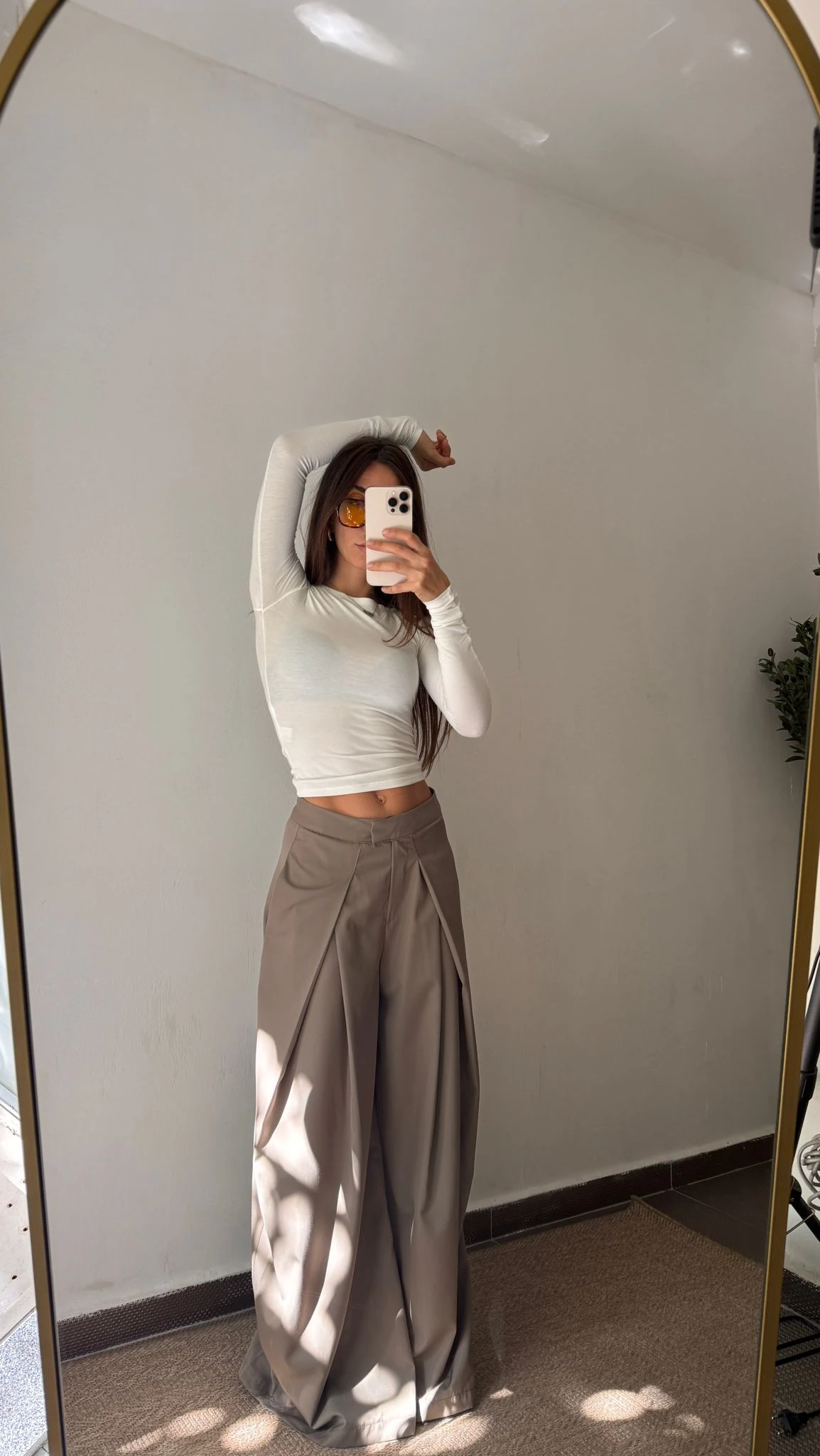 PİLİLİ BOL PAÇA PANTOLON - Haki