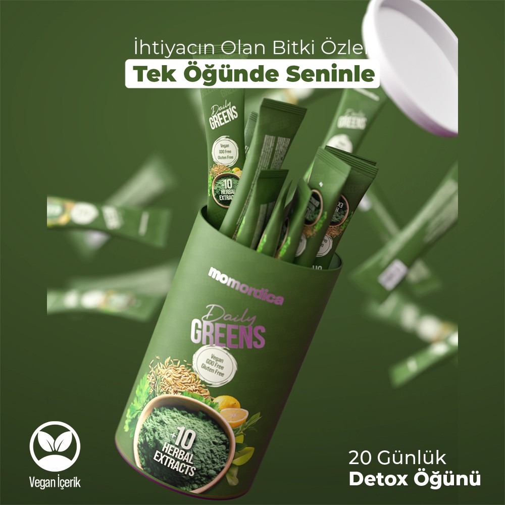 Daily Greens - 11 Bitki İçeren 20 Günlük Öğün Tozu Vegan