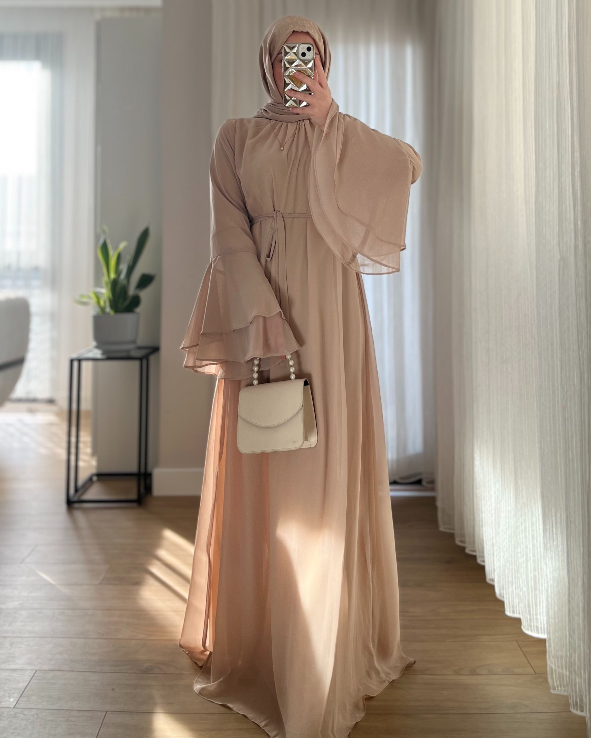 Full Astarlı Şifon Elbise 