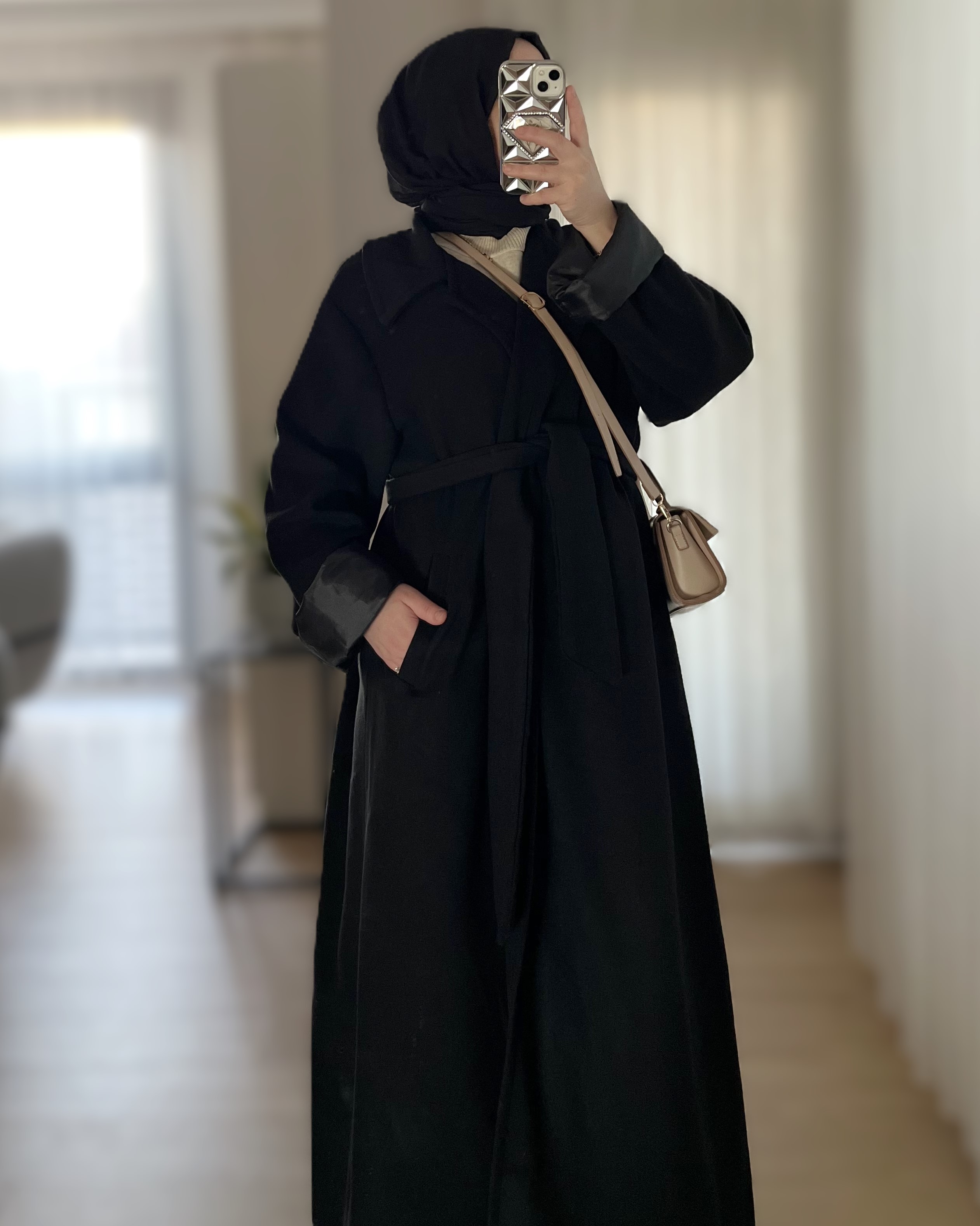 Astarlı Premium Uzun Kaşe Kaban