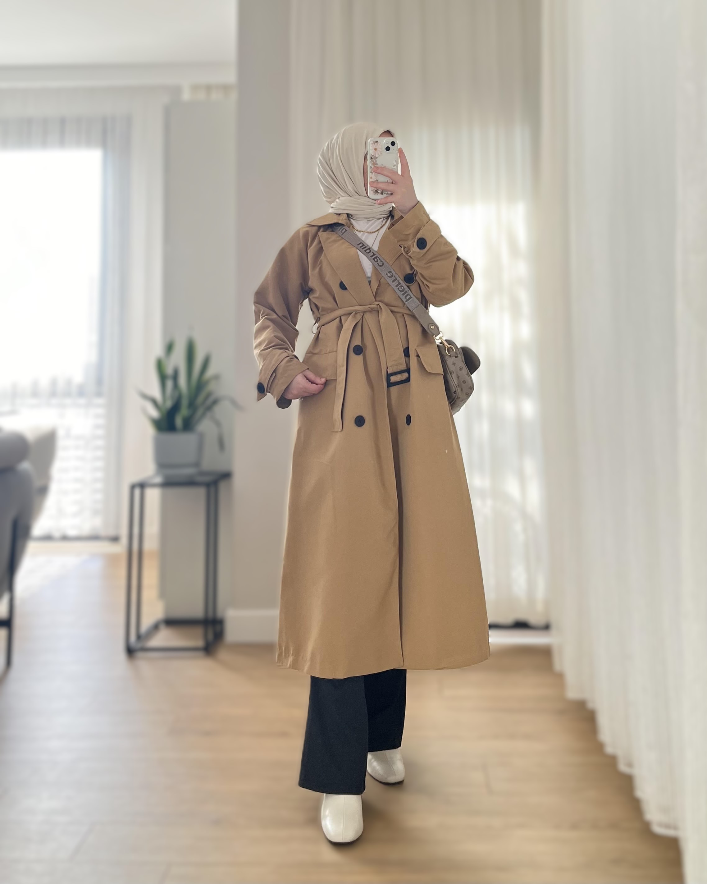 Klasik Model Trençkot - Camel