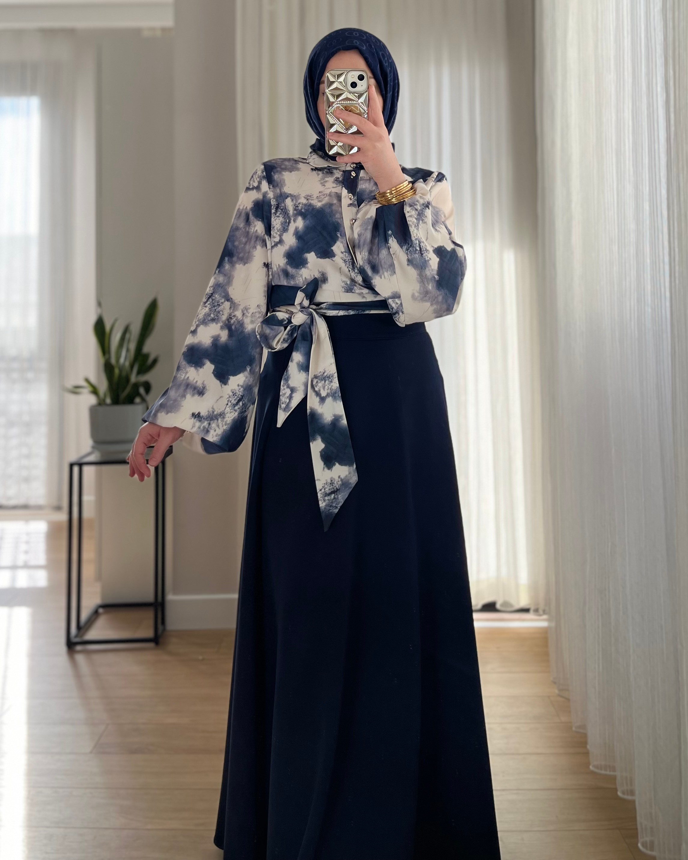 Kuşaklı Batik Gömlek 