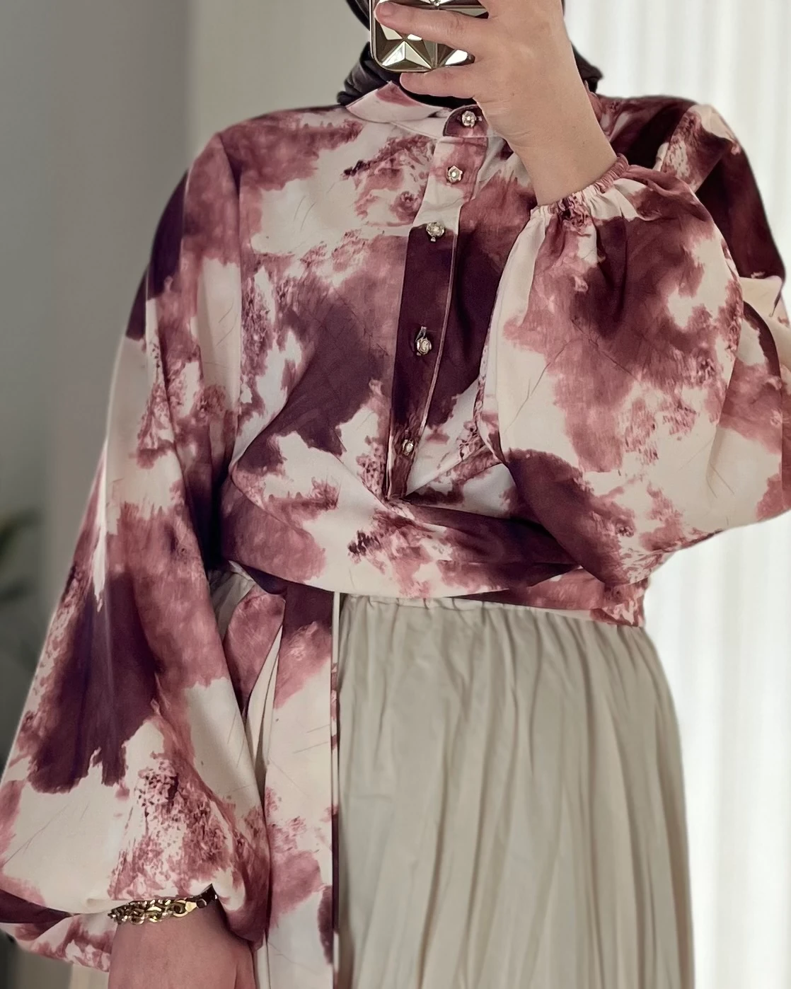 Kuşaklı Batik Gömlek 