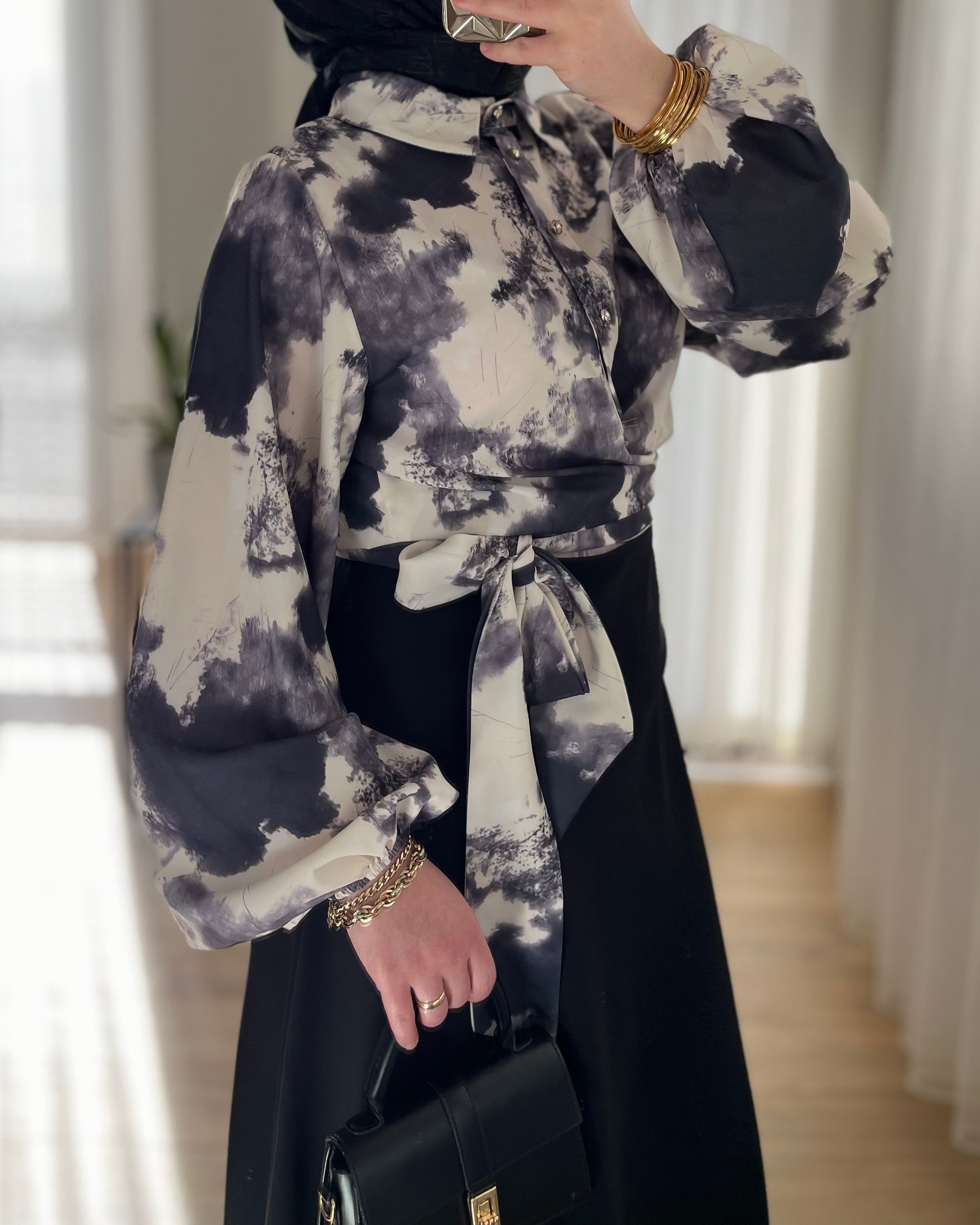 Kuşaklı Batik Gömlek 