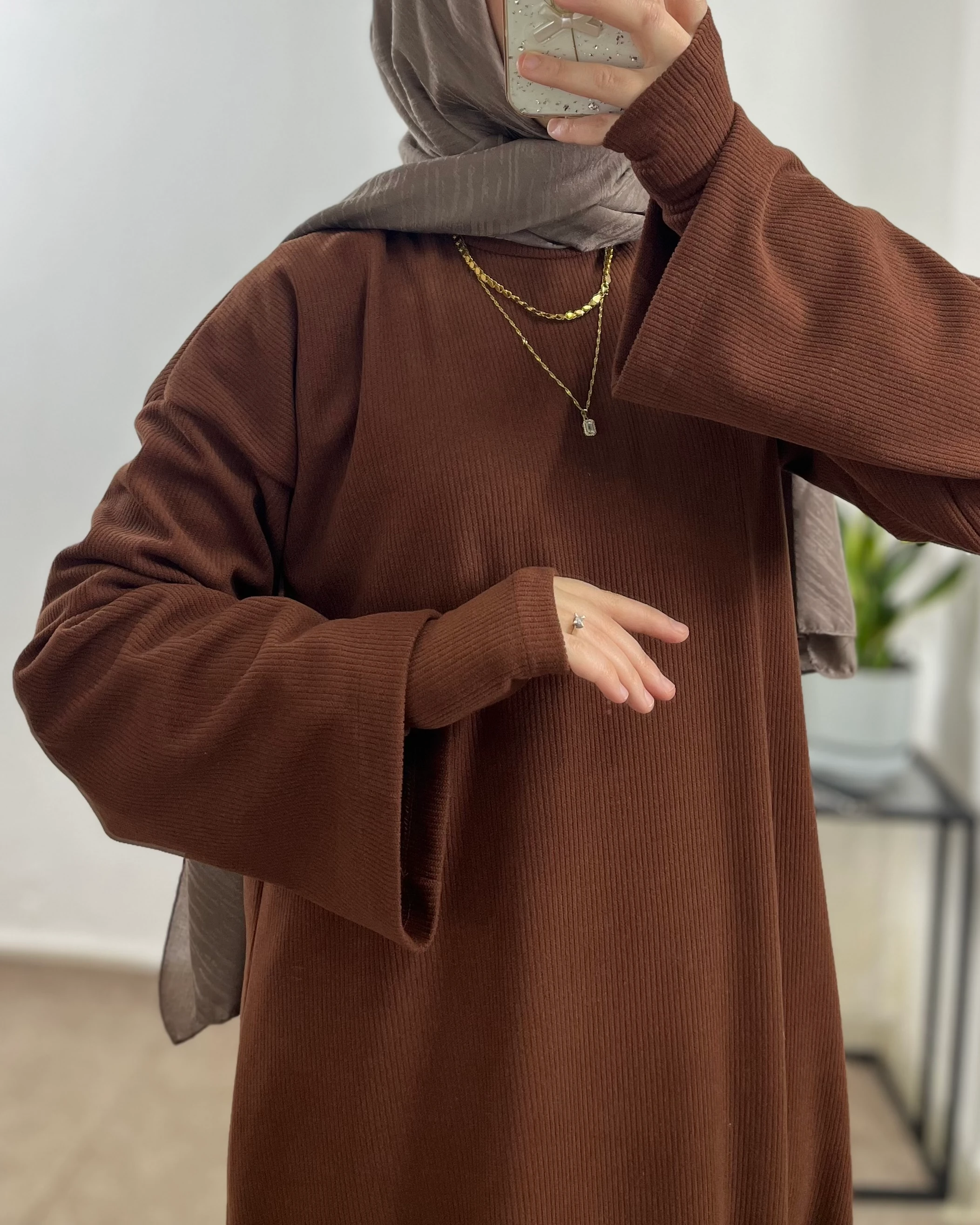 Fitilli Basic Elbise + Kolluk 