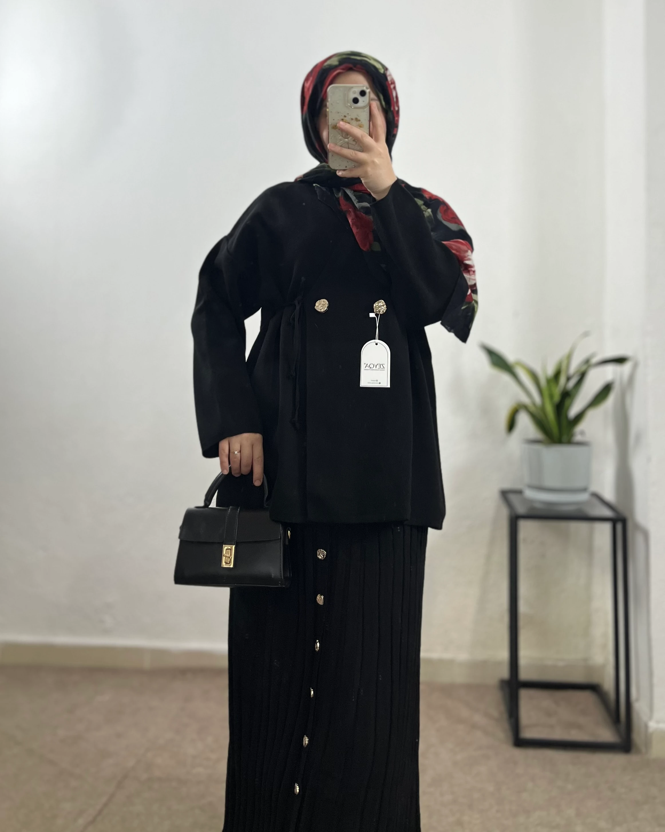 Ceketli Triko Takım  - Siyah