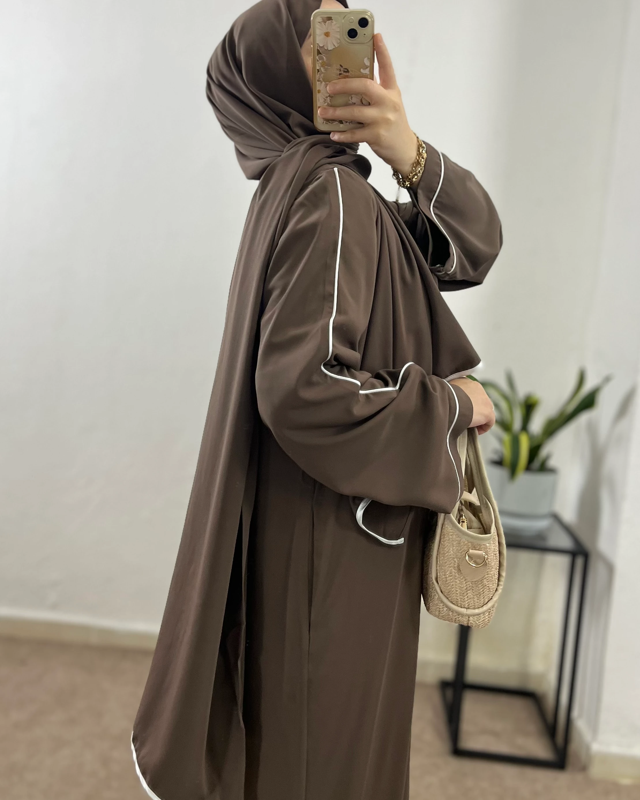 Biyeli Ferace+Şal (Fermuarlı)