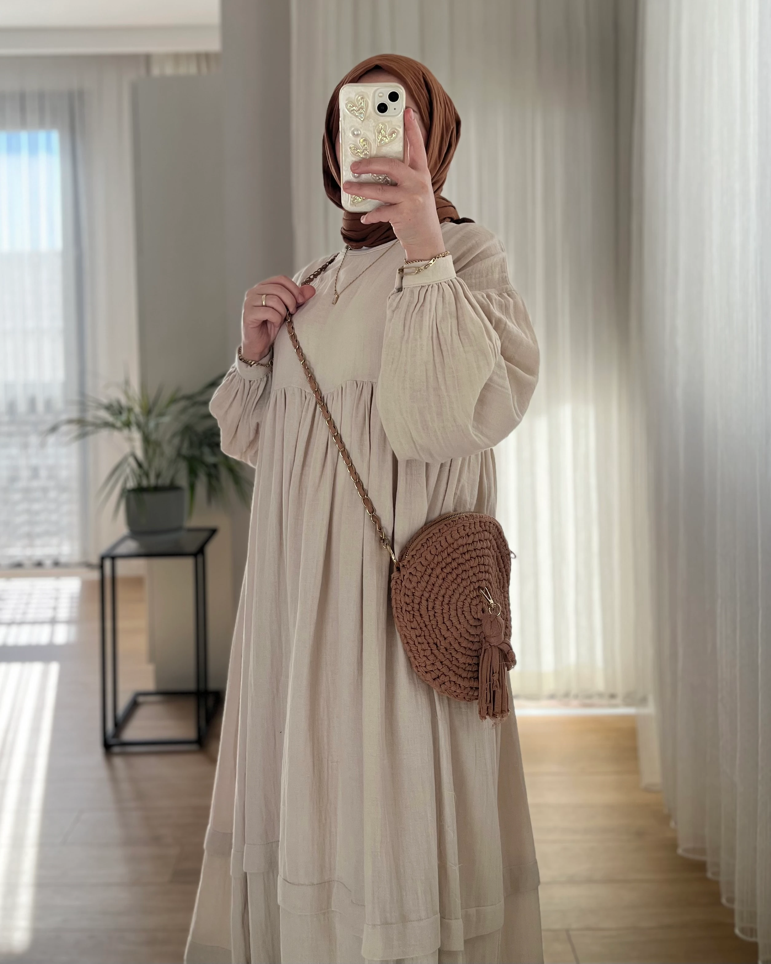 %100 Pamuklu Müslin Elbise 