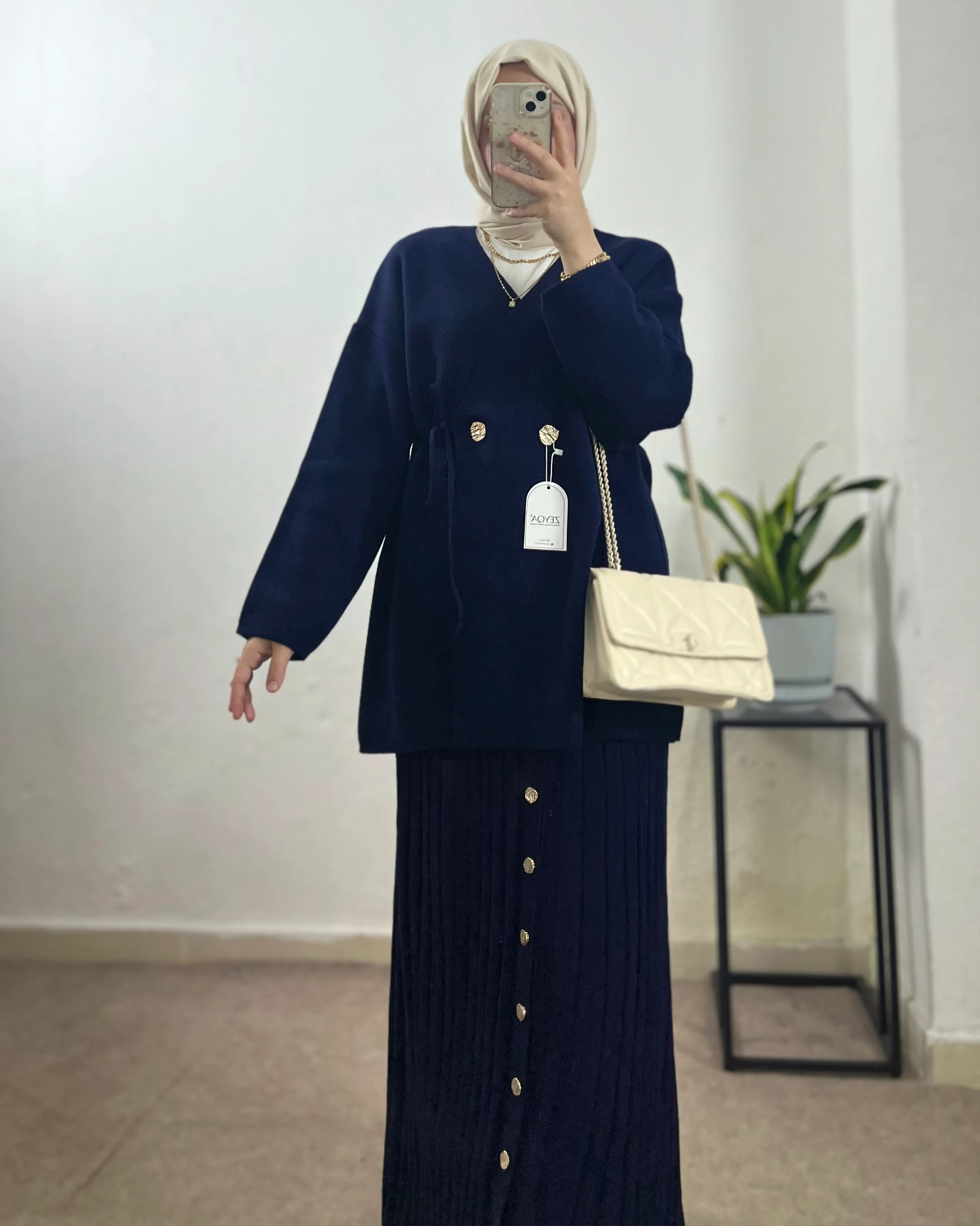 Ceketli Triko Takım  - lacivert