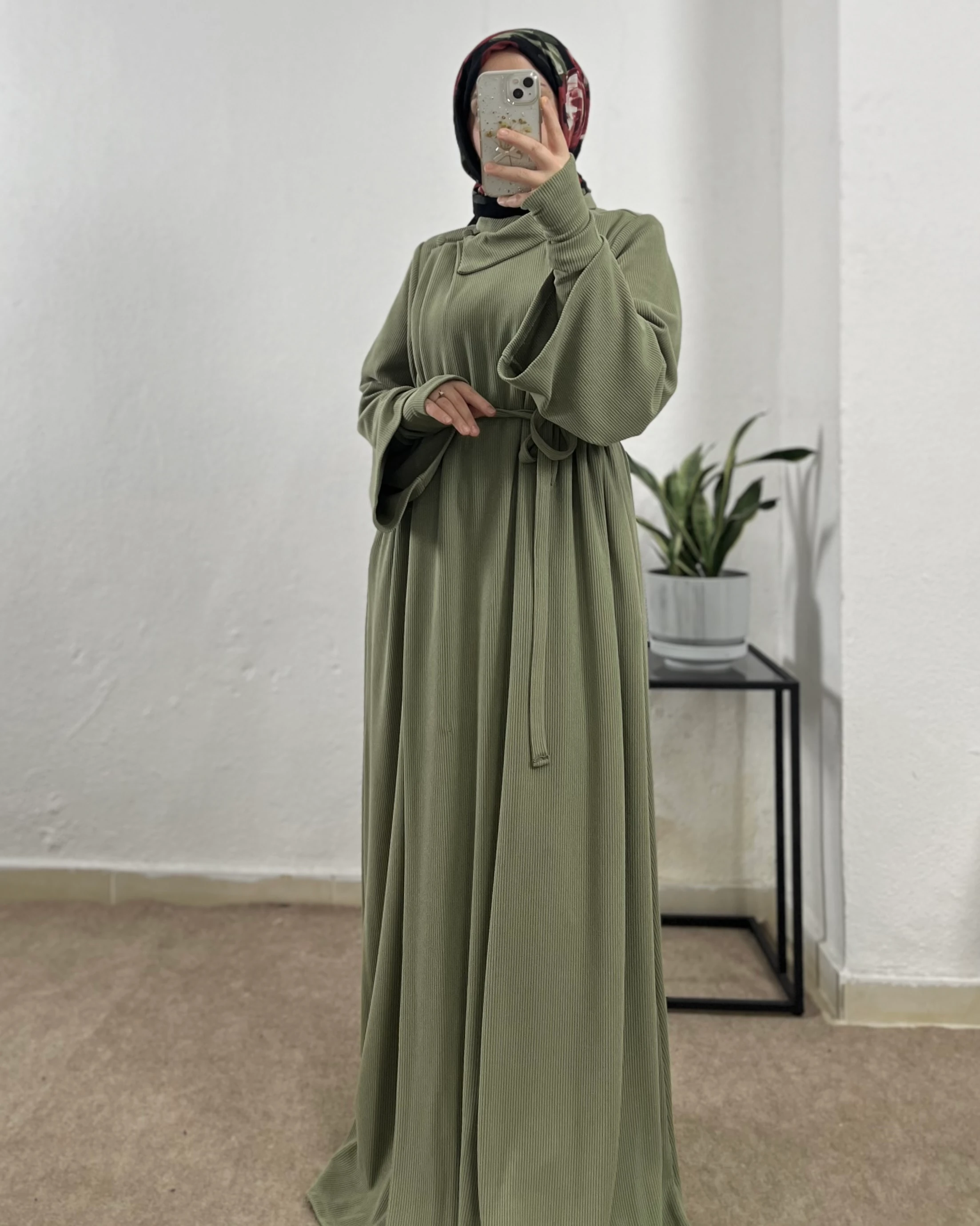 Anvelop Kışlık Elbise (Kolluk Hediyeli) - Çağla