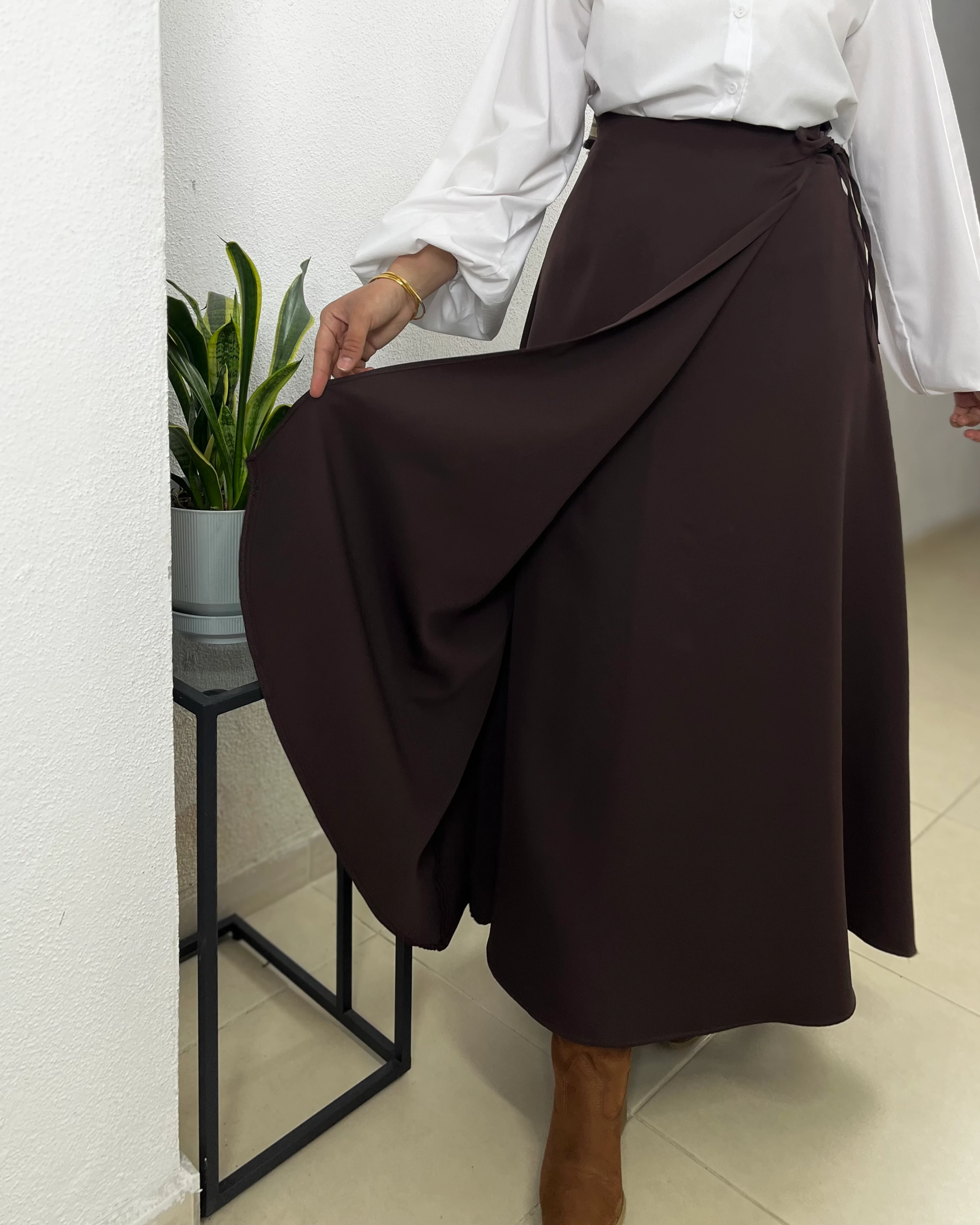 Anveloplu Etek - Acı Kahve