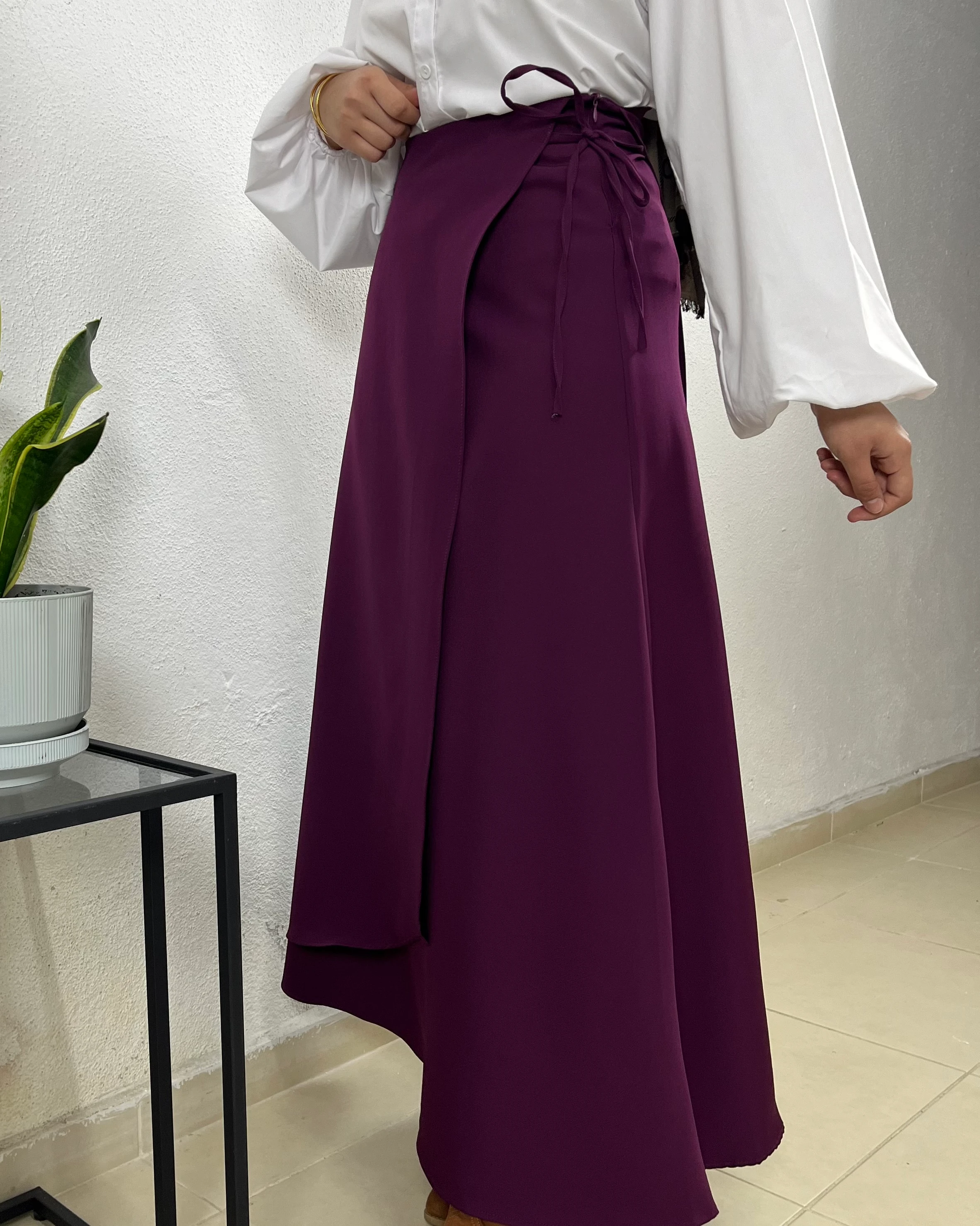 Anveloplu Etek - Mürdüm