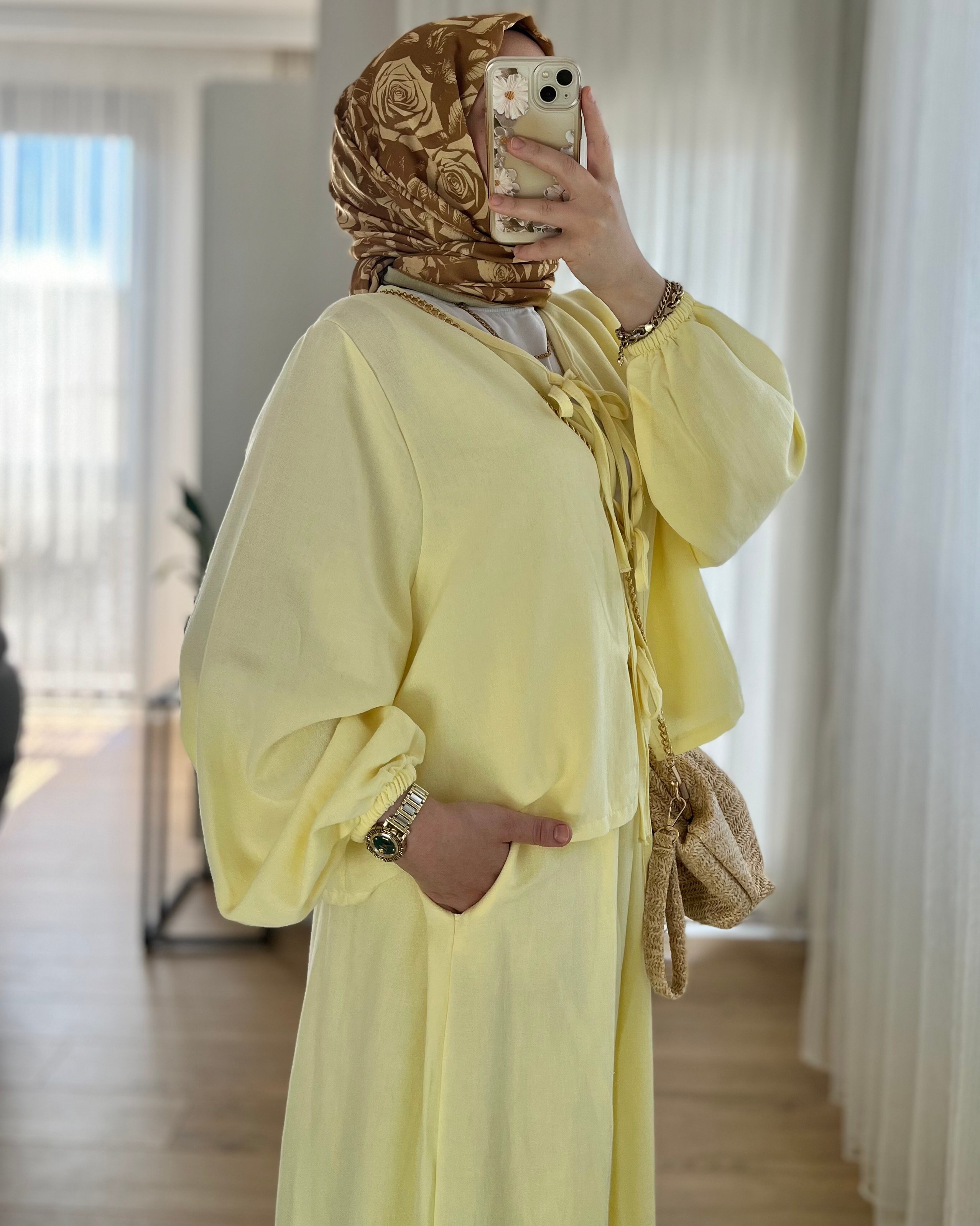 Bağlamalı Keten Takım( Ön Sipariş)