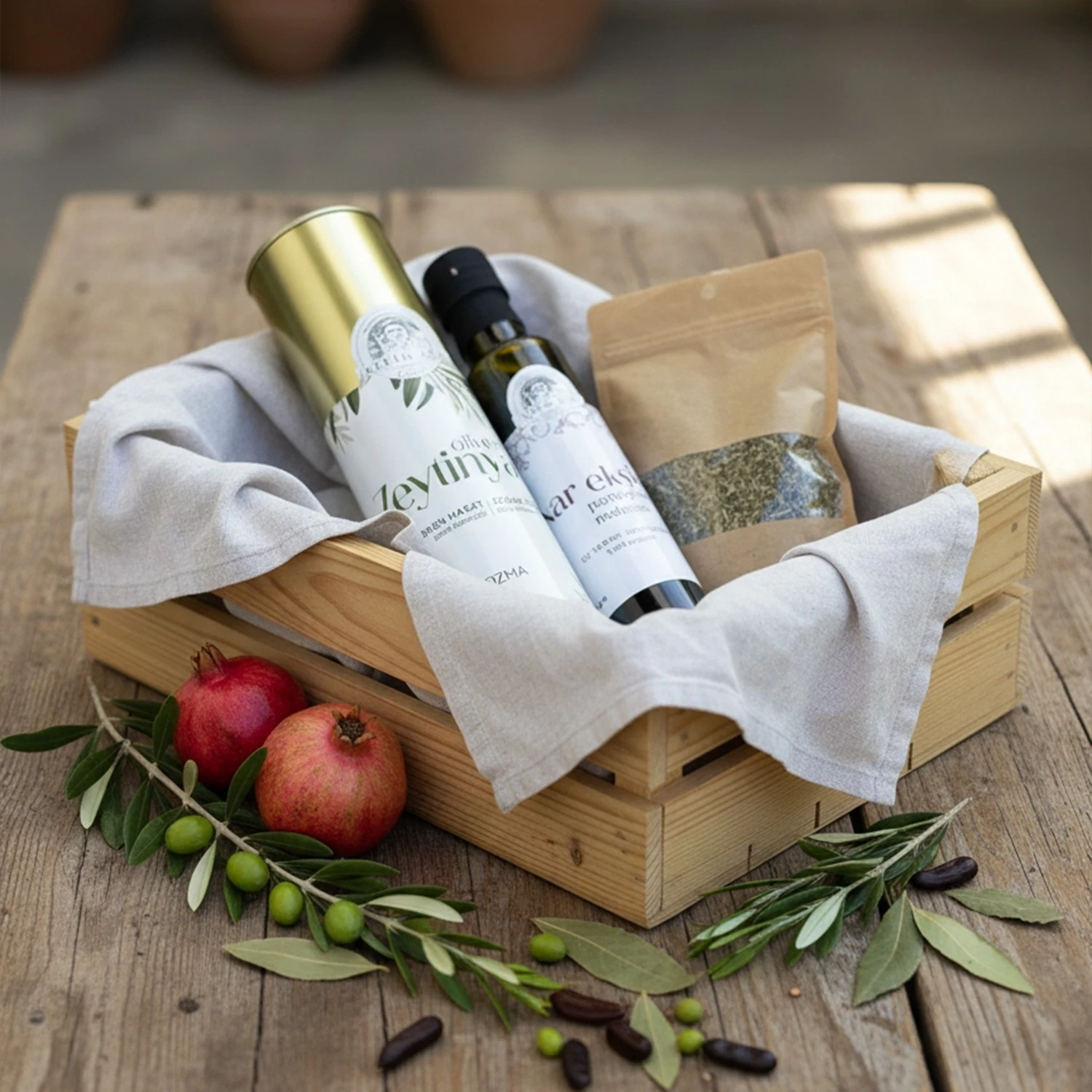 Üçlü Fırsat Paketi ( 750ml Zeytinyağı, 345gr nar ekşisi,35gr kekik)