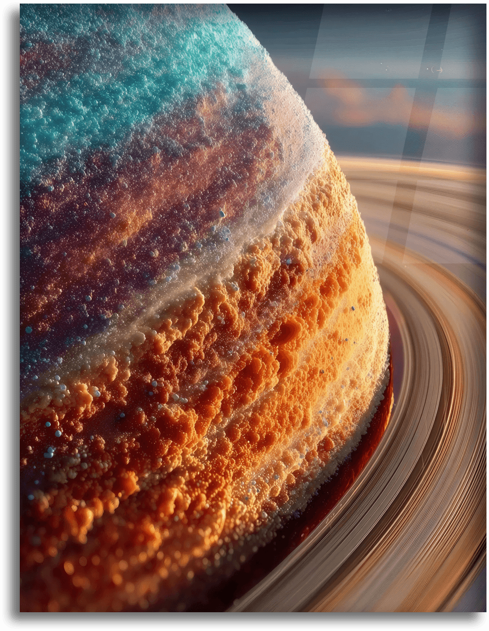 Cosmic Texture: The Surface of Saturn