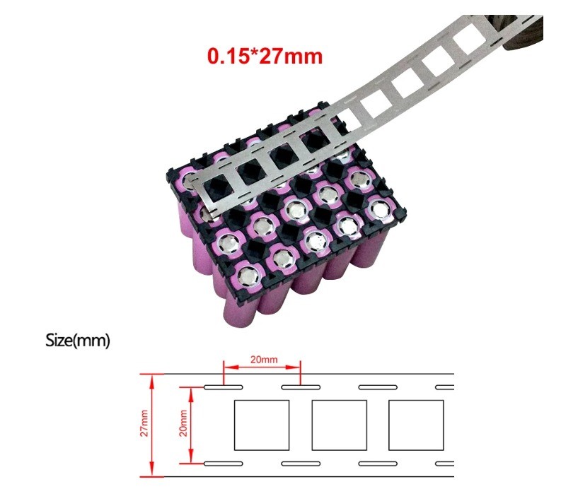2P 18650 NİKEL 0.15*27*20mm 1 METRE