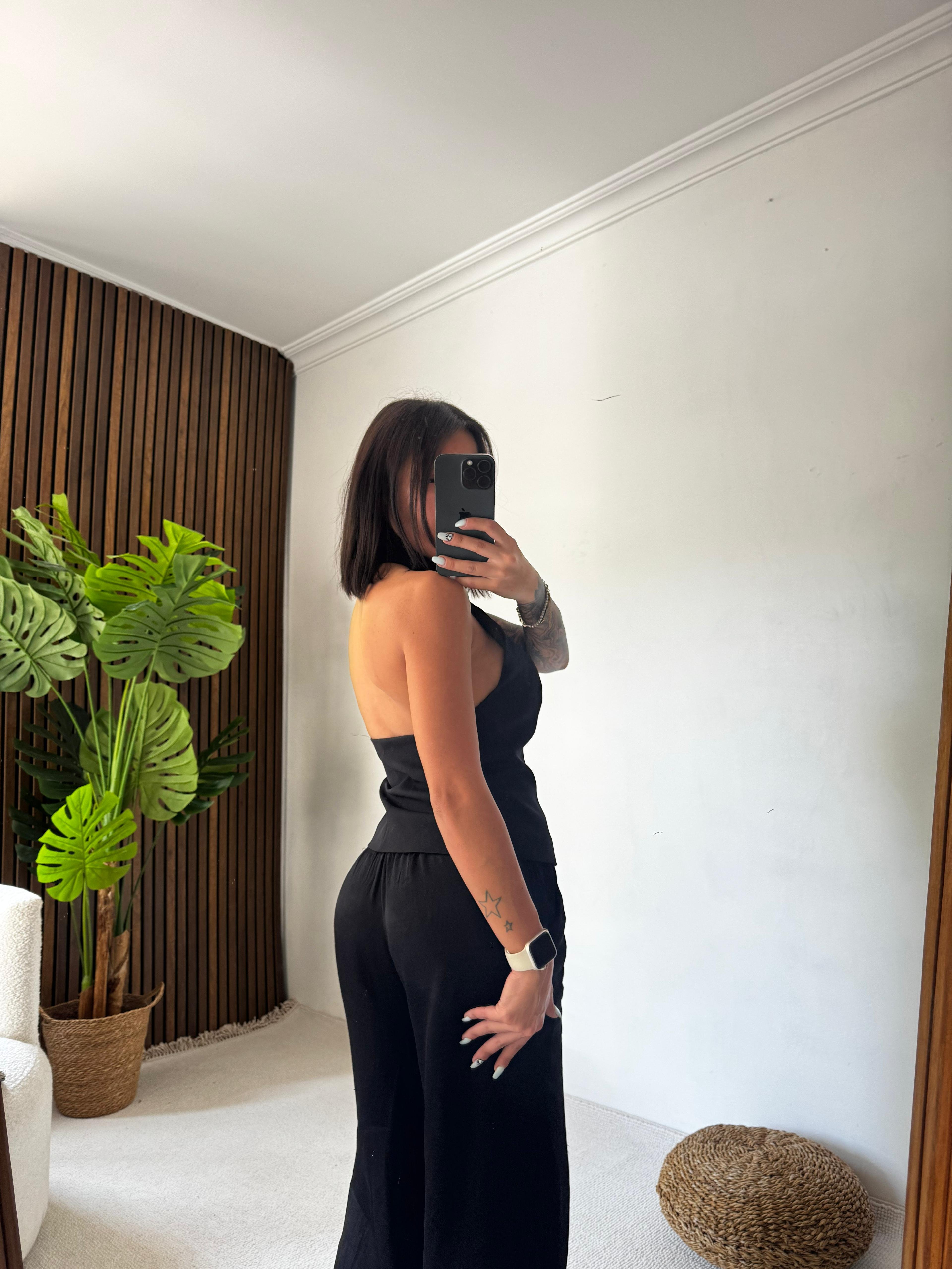Hot Düğmeli Yelek - Siyah