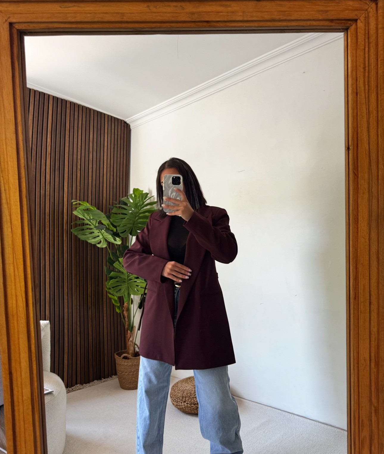 Bağcıklı Blazer Ceket - Bordo