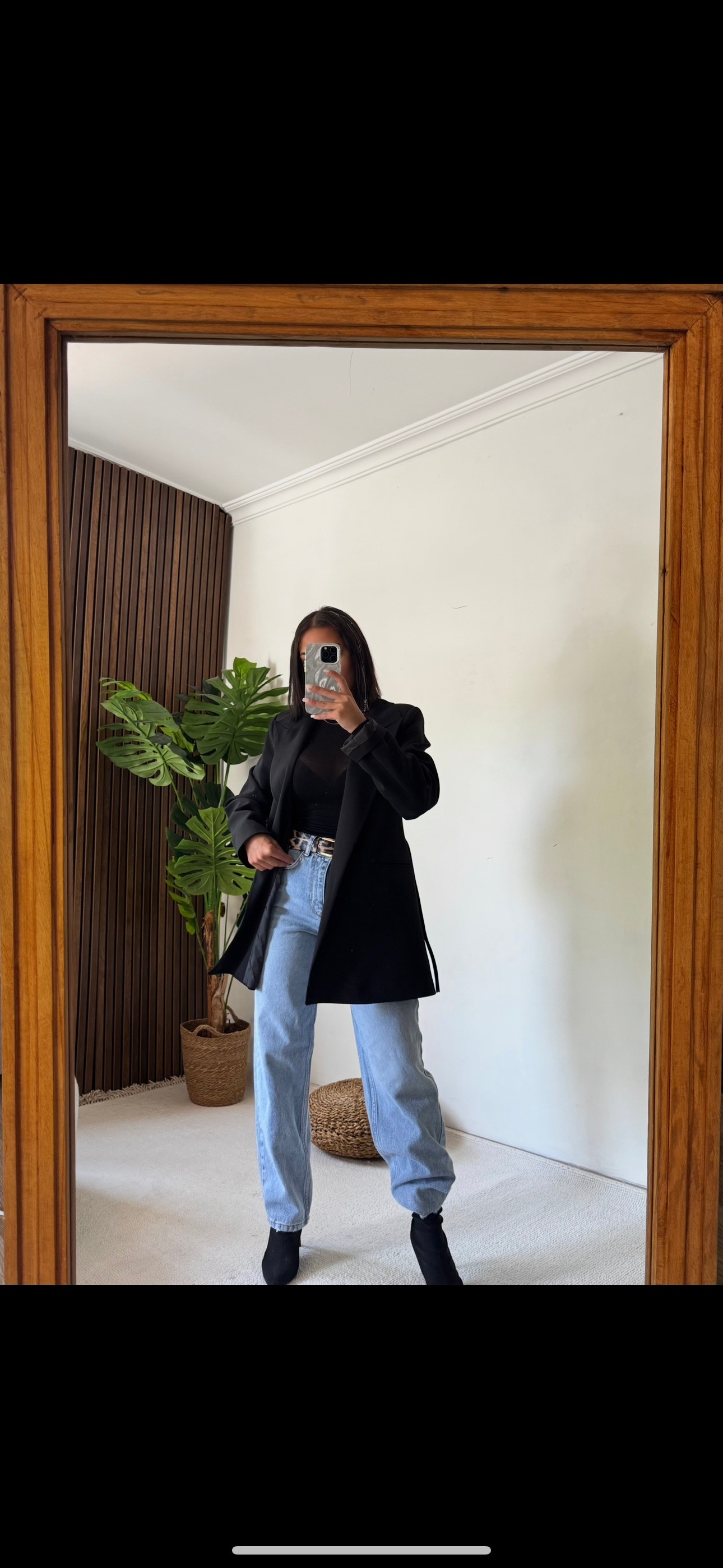 Bağcıklı Blazer Ceket - Siyah