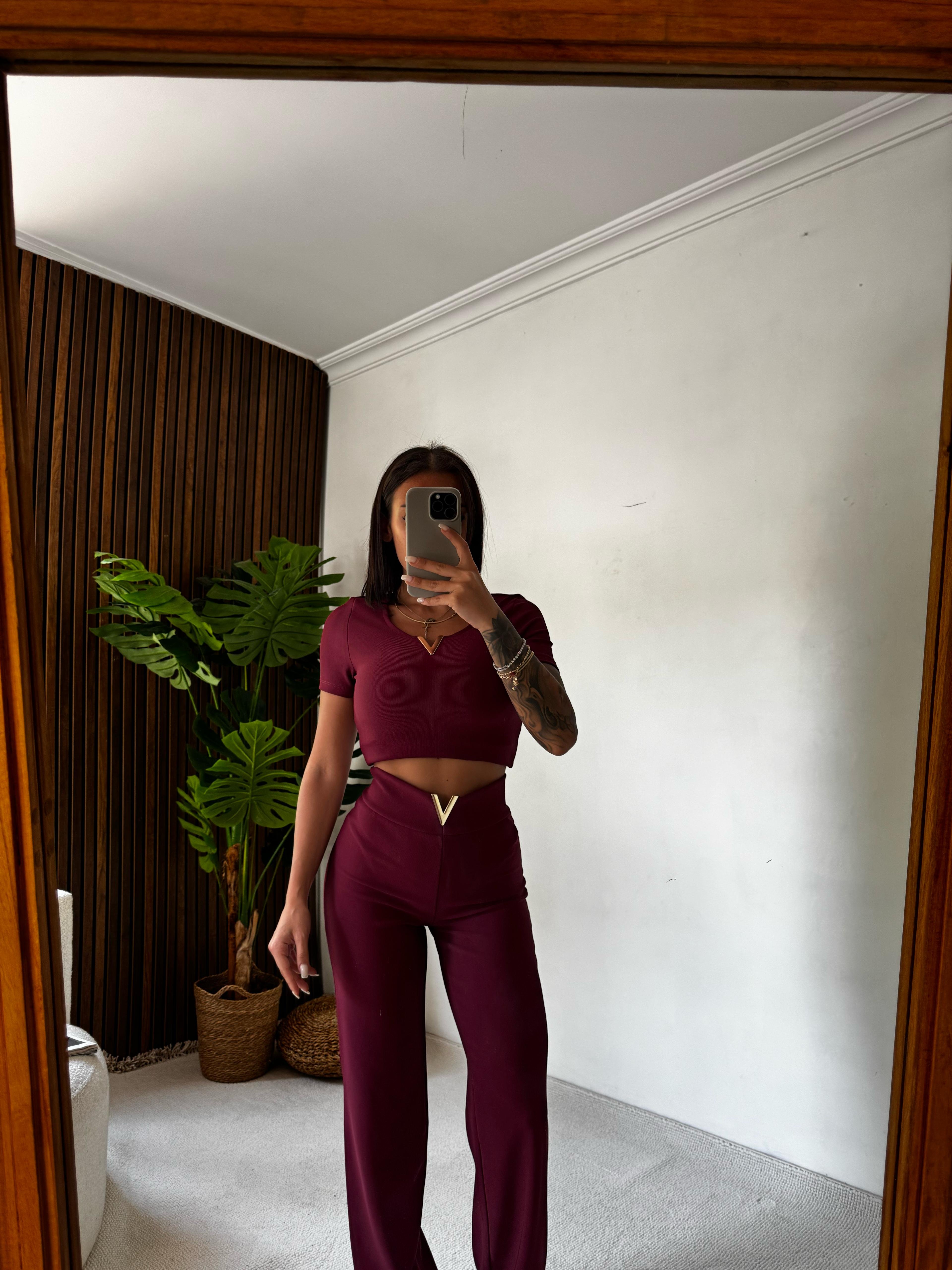 Önü Tokalı Body Ve Tayt Takım