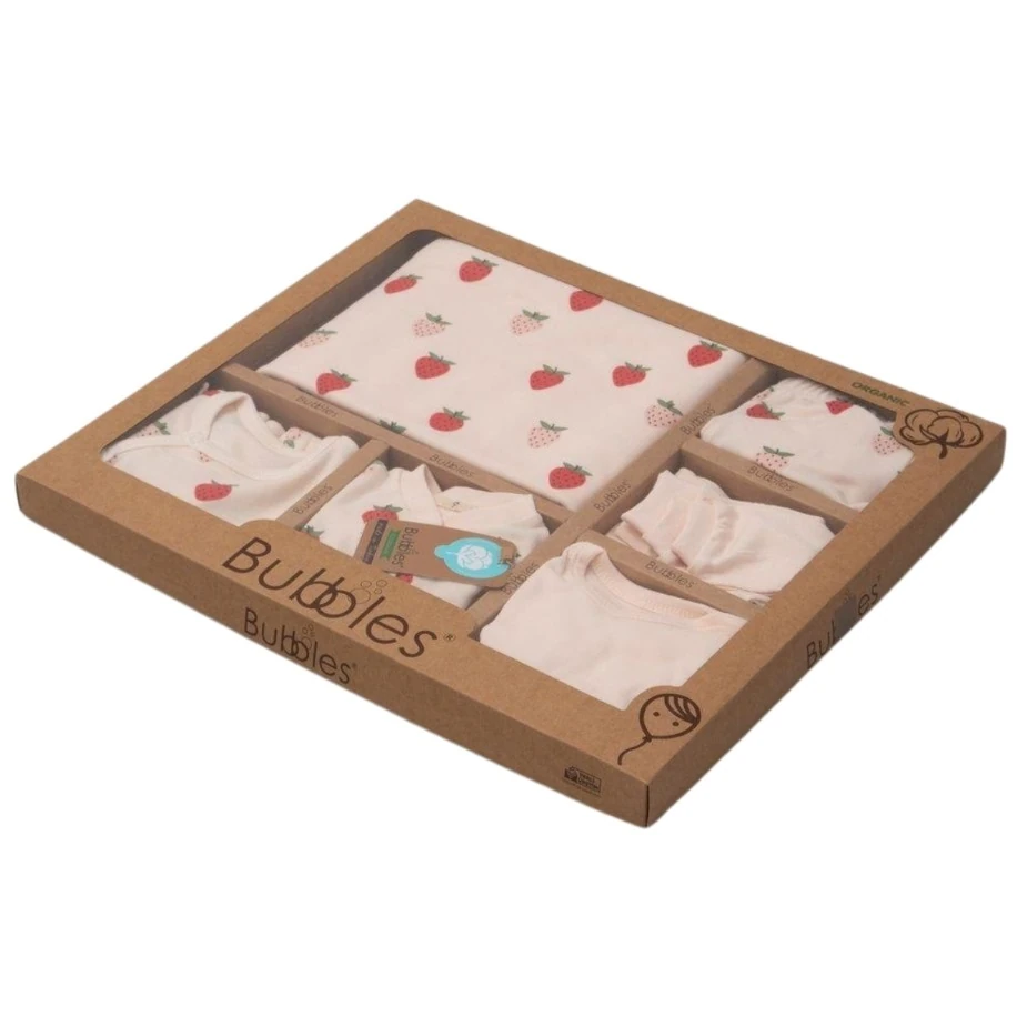 Çilek Baskılı 10 Parça Hastane Çıkış Seti