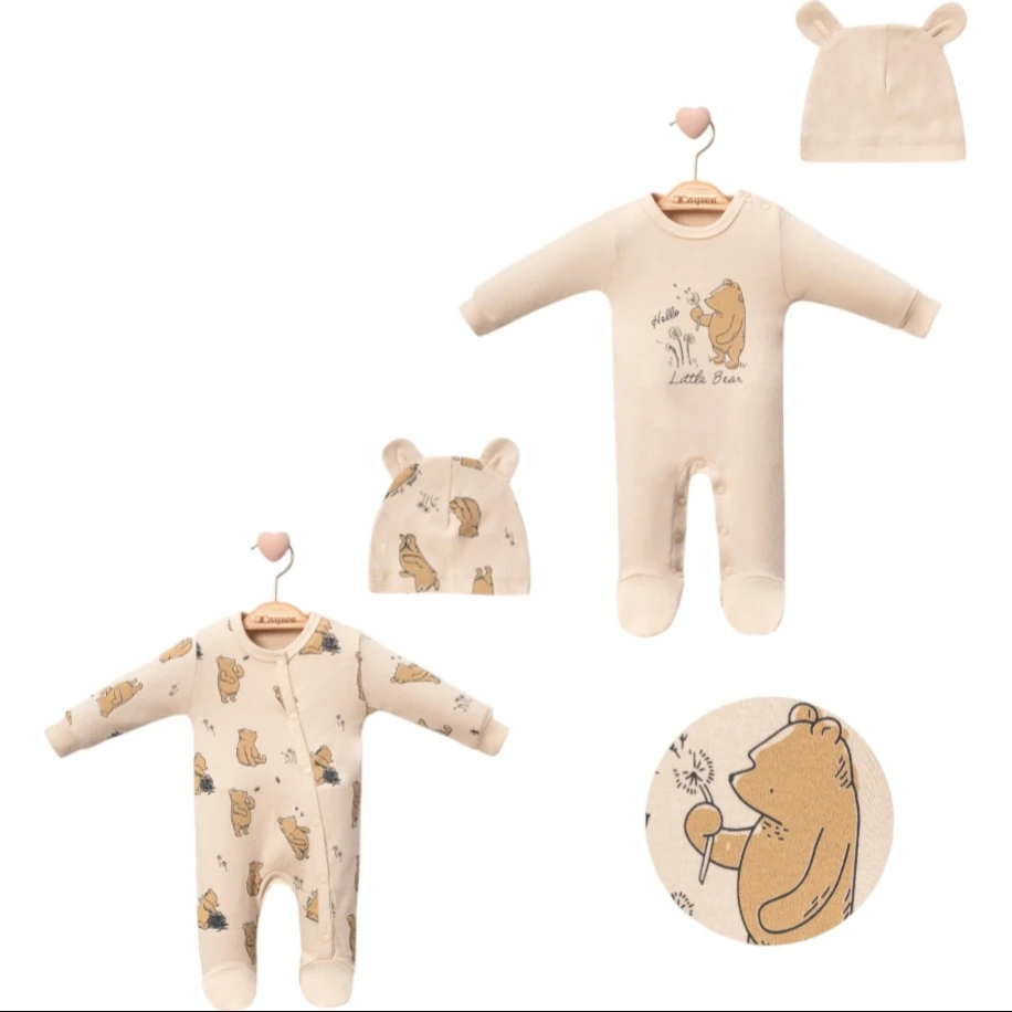 Organik Pamuk Unisex Bebek Tulum