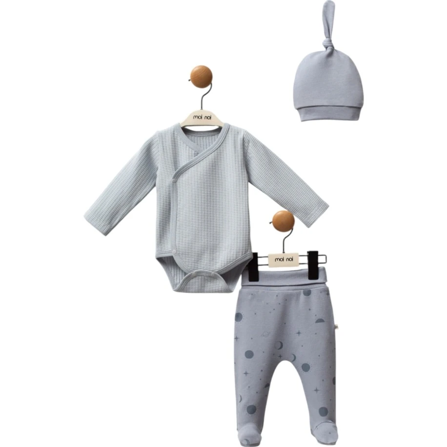 Erkek Bebek Şapkalı Body Pantolon Takımı