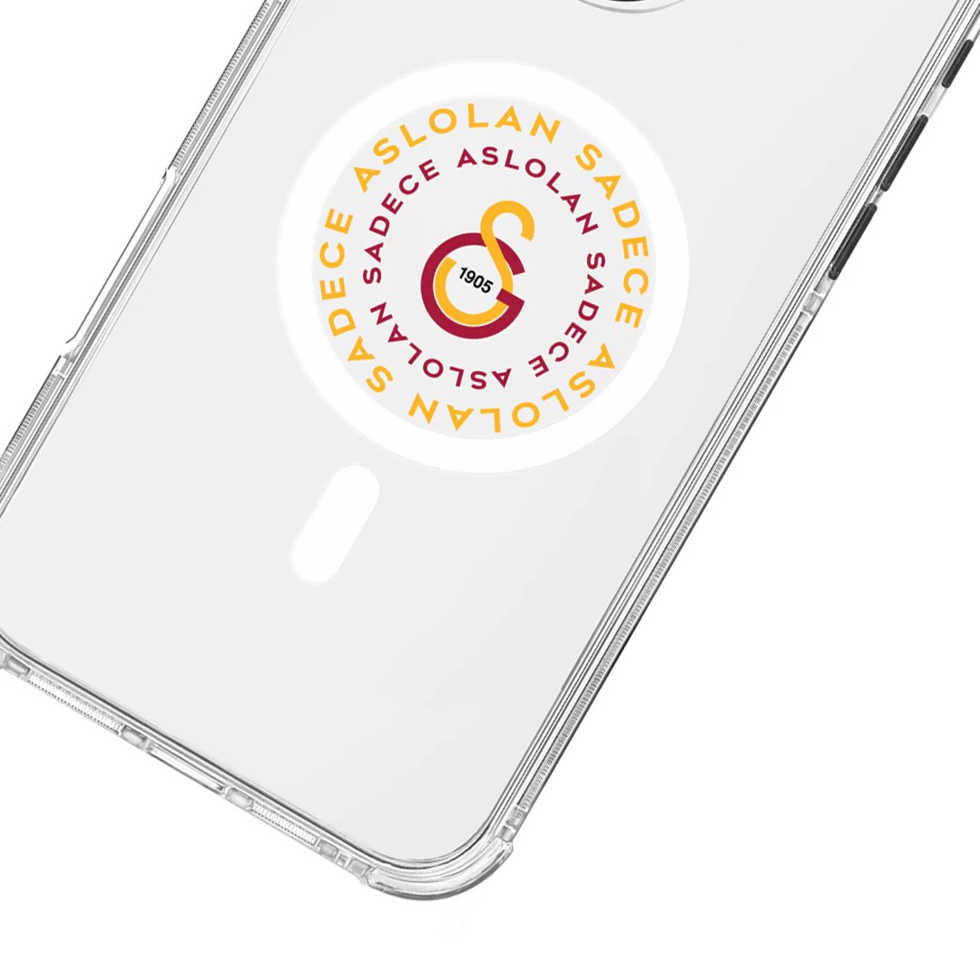 Galatasaray Magsafe Aslolan Şeffaf Telefon Kılıfı