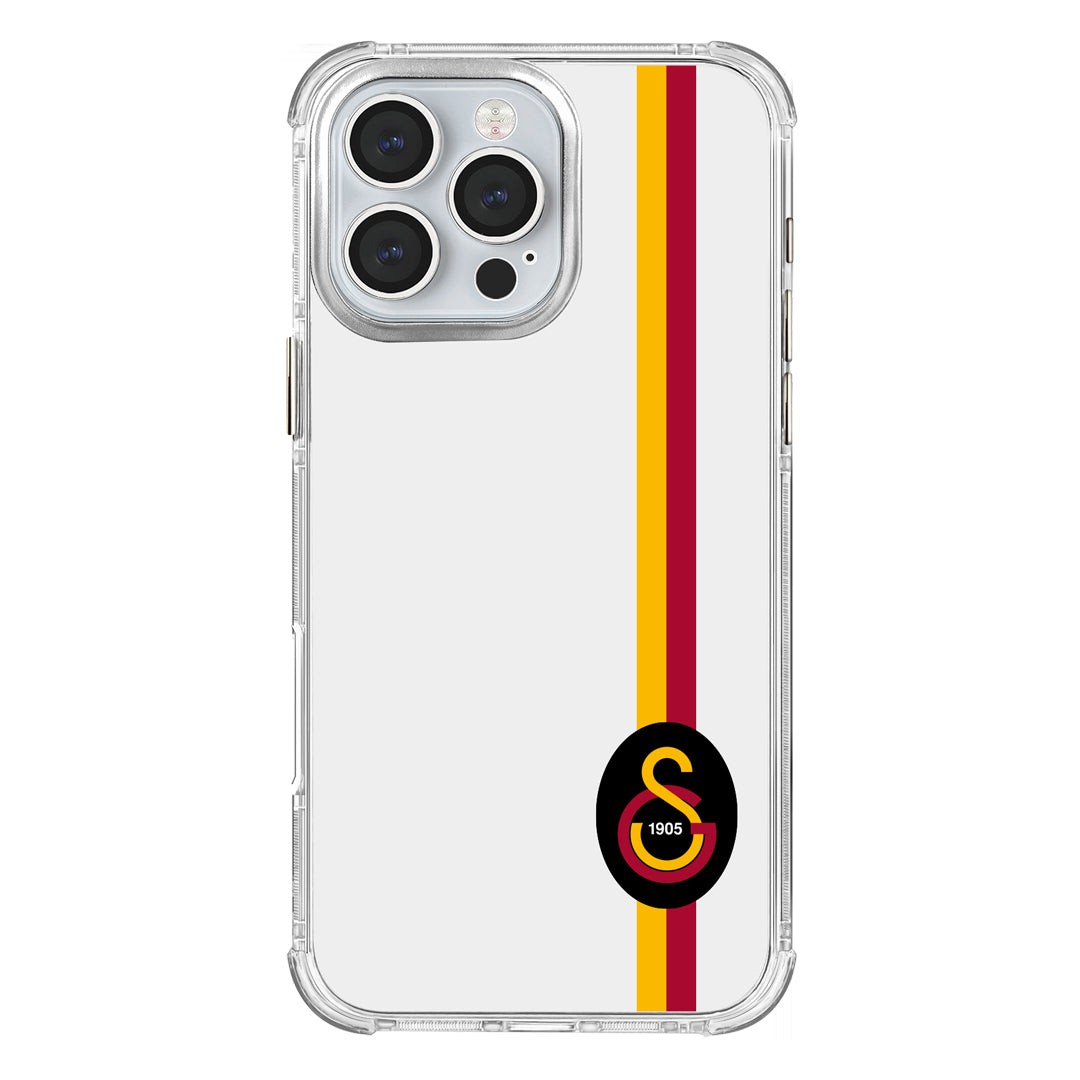 Galatasaray Parçalı Detay Siyah Arma Şeffaf Telefon Kılıfı