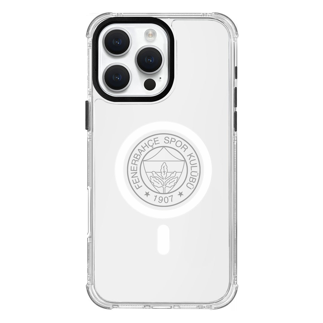 Fenerbahçe Magsafe Monochrome Logo Şeffaf Telefon Kılıfı