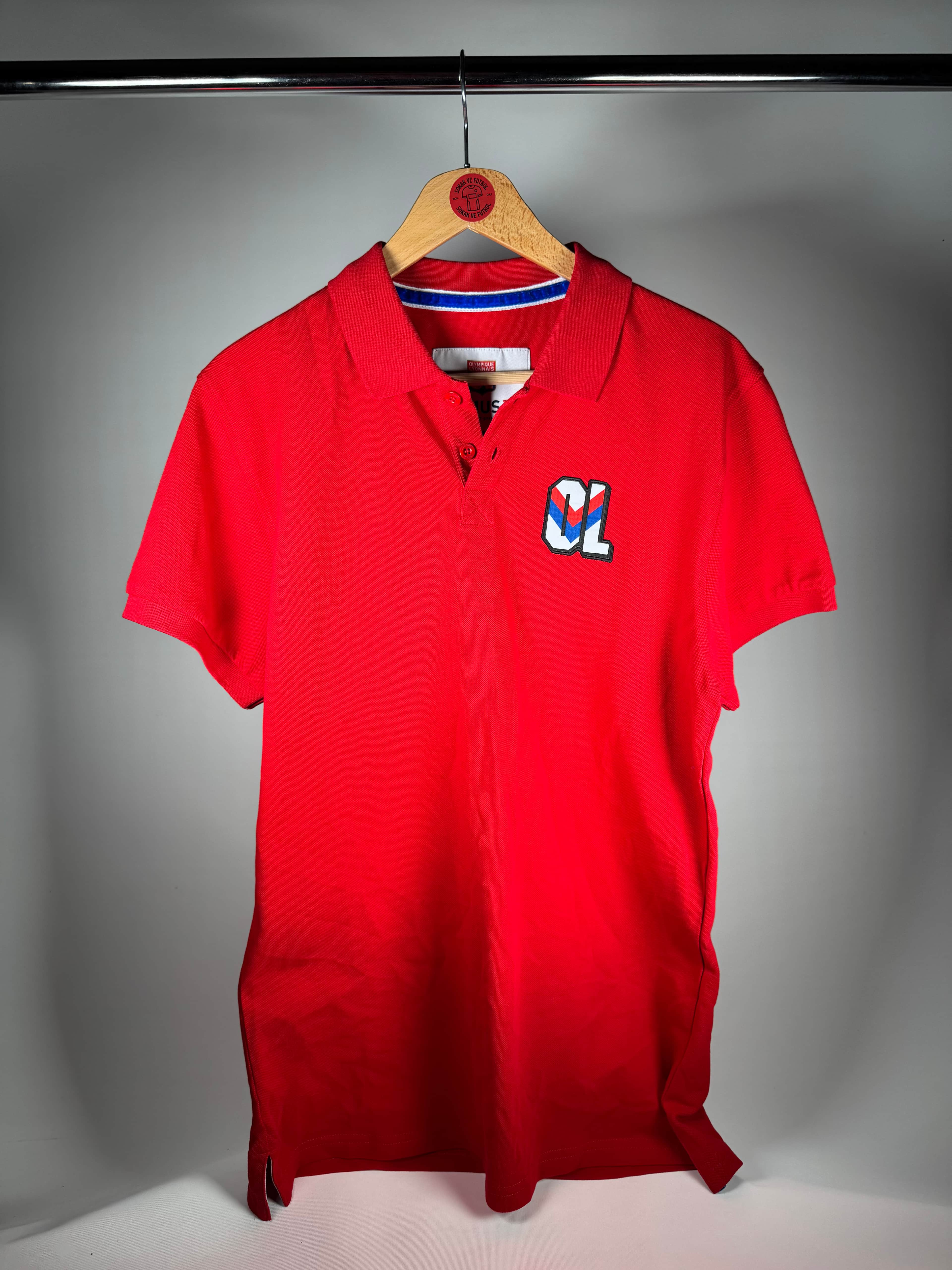 OLYMPIQUE LYONNAIS POLO YAKA T-SHIRT - LARGE