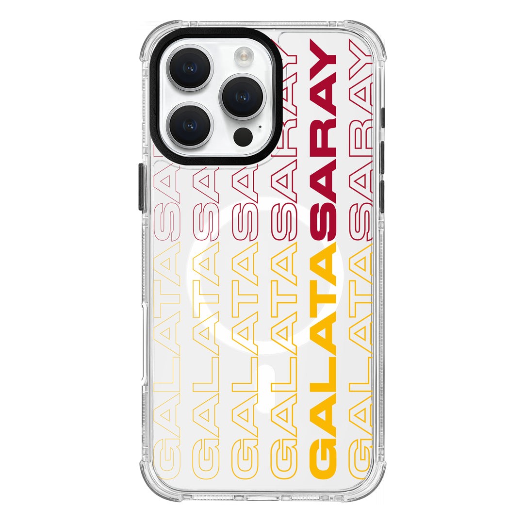 Galatasaray Dikey Metin Şeffaf Telefon Kılıfı